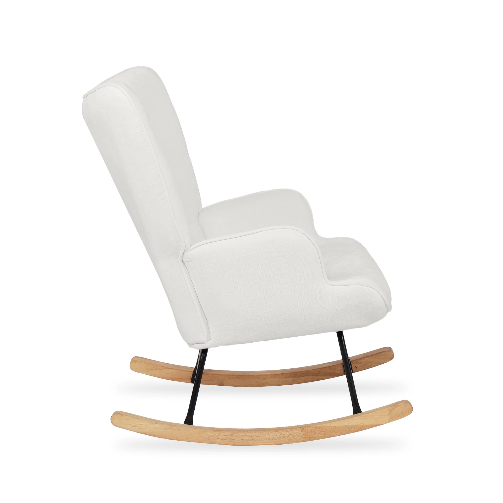 Lull Chenille Rocking Armchair - White - Image 10