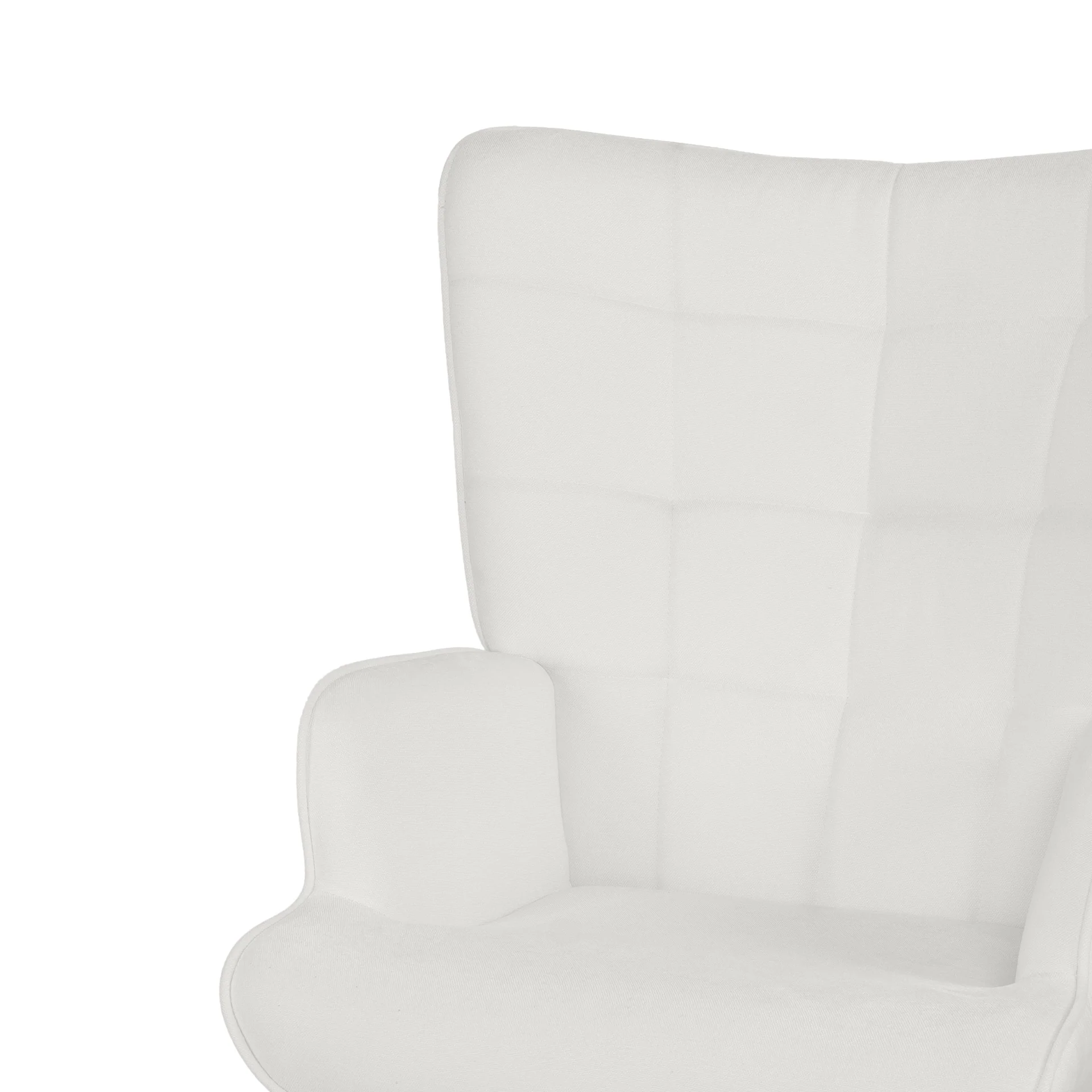 Lull Chenille Rocking Armchair - White - Image 11