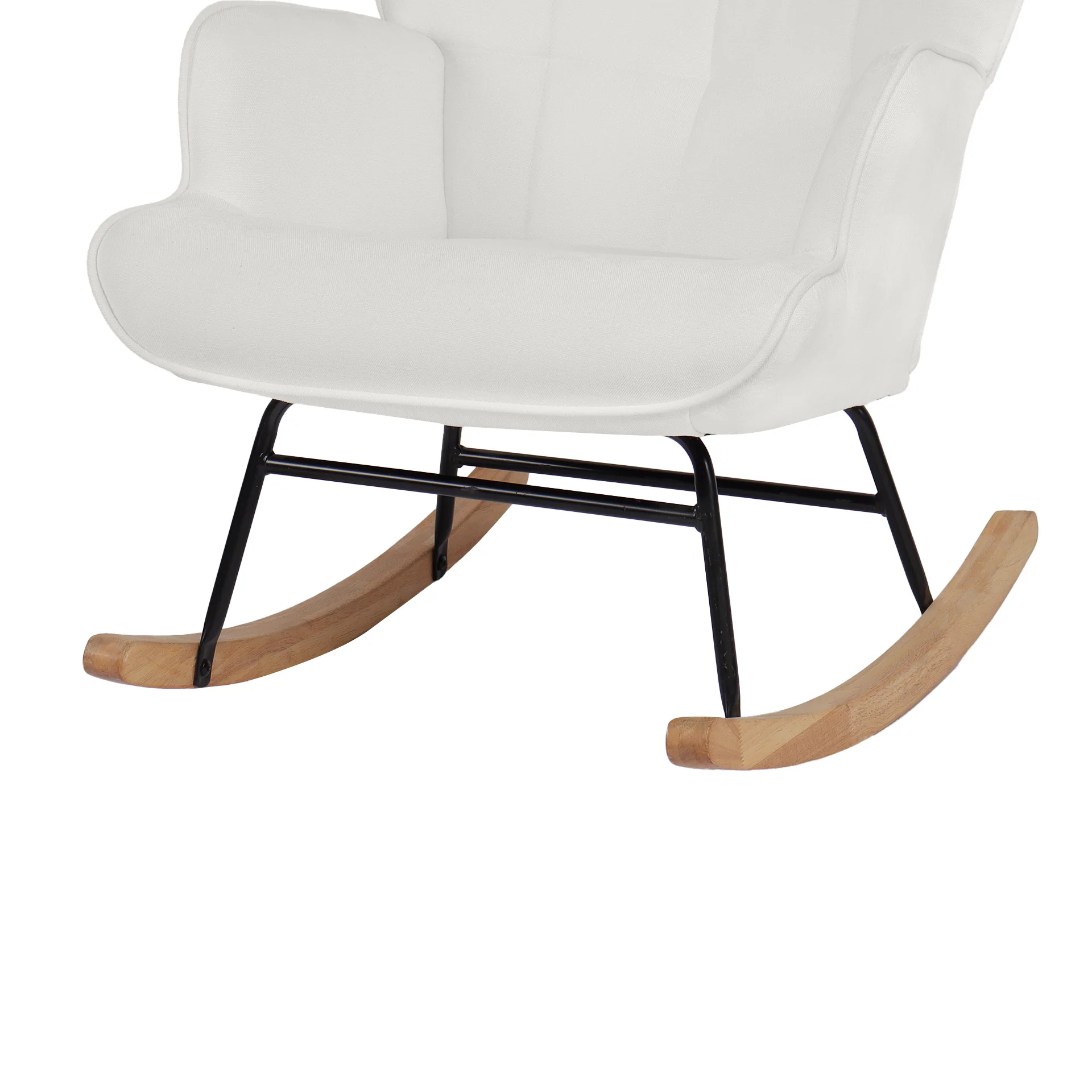 Lull Chenille Rocking Armchair - White - Image 12