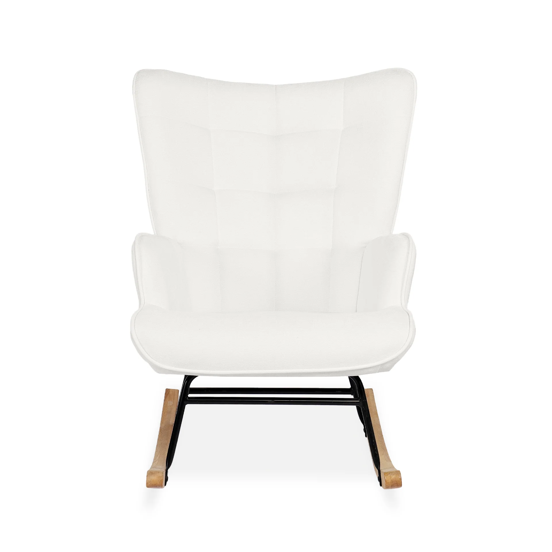 Lull Chenille Rocking Armchair - White - Image 8