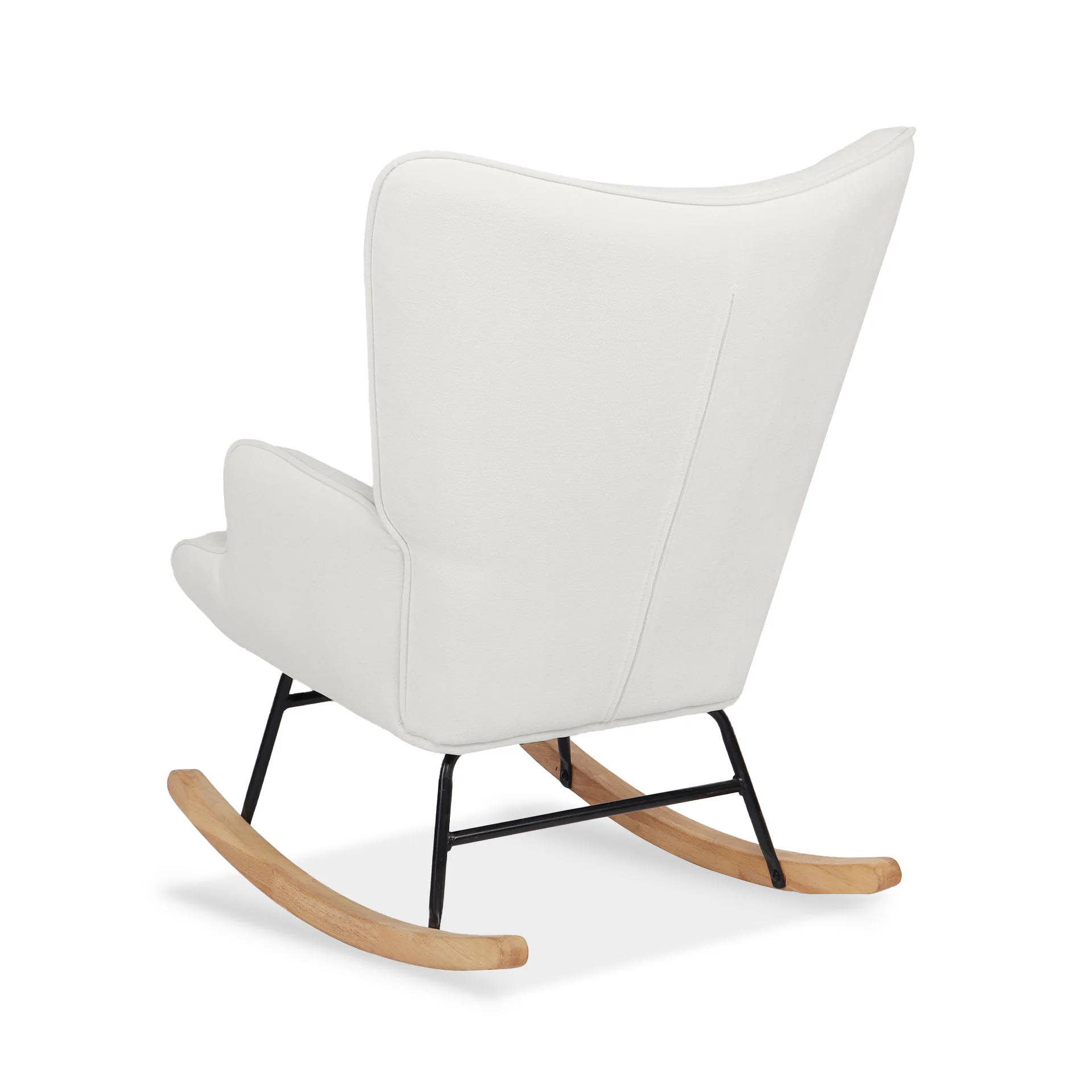 Lull Chenille Rocking Armchair - White - Image 9