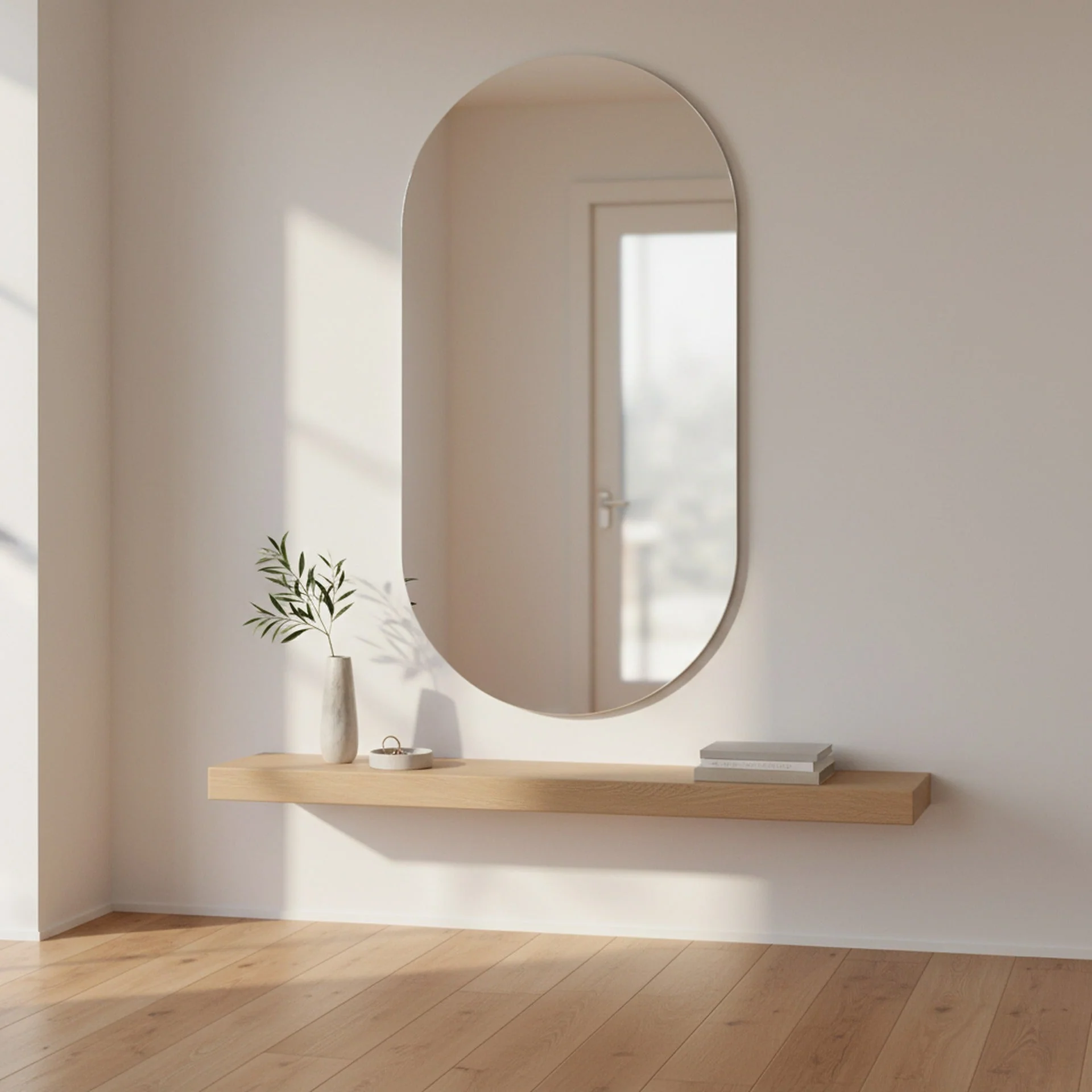 Zero Oval Frameless Wall Mirror - Image 4