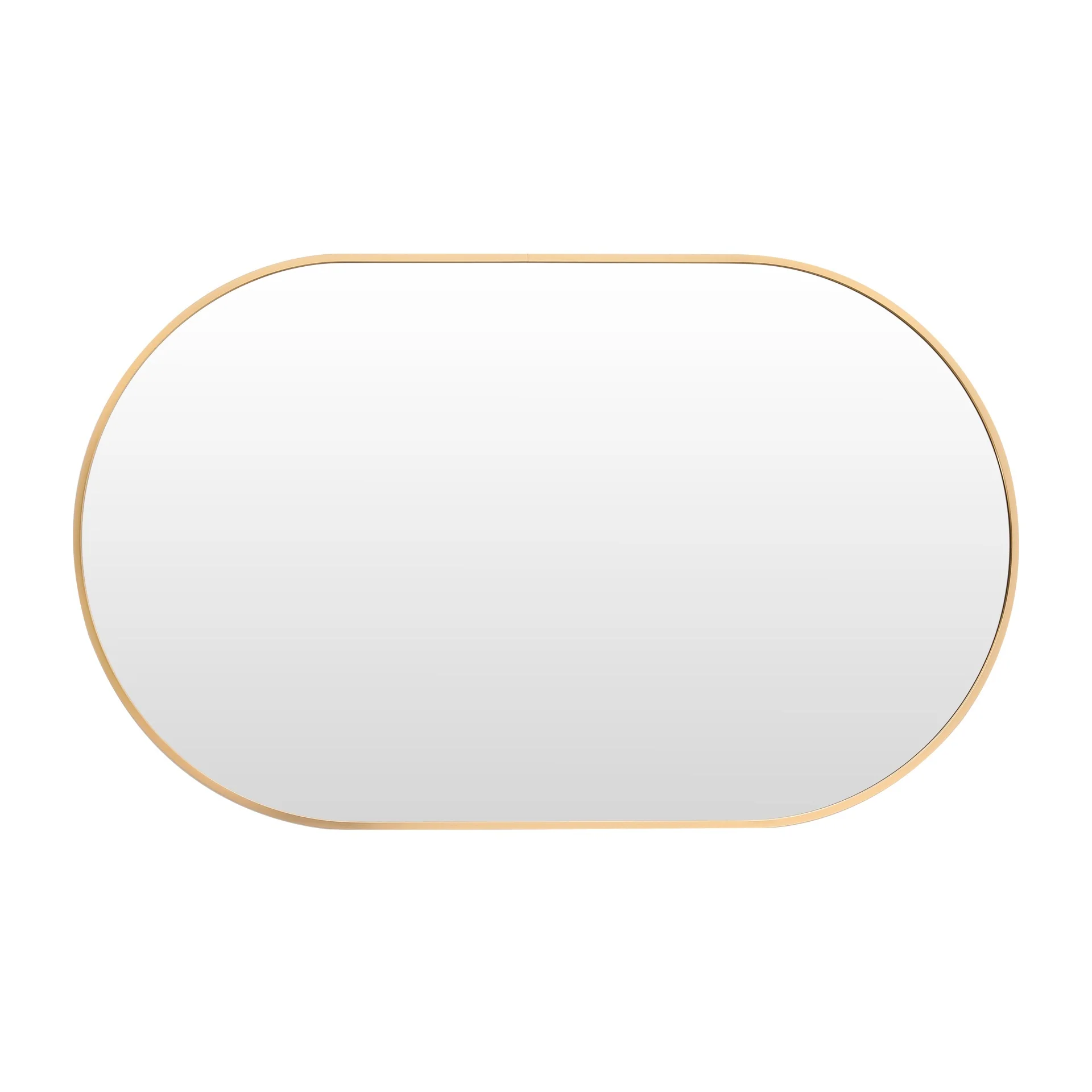 Luna Oval Metal Framed Wall Mirror - Gold - Image 14