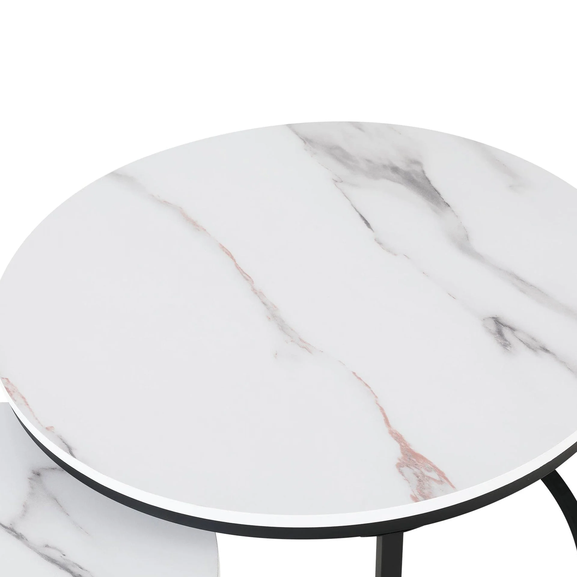 Mainit Nesting Coffee Table - Set of 2 - White + Black - Image 7