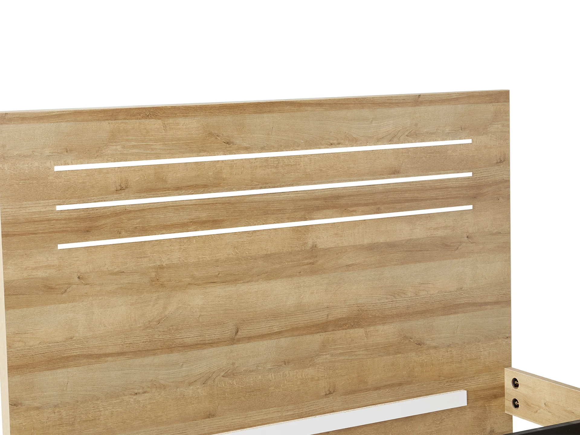 Makalu Queen Wooden Bed Frame - Oak - Image 6