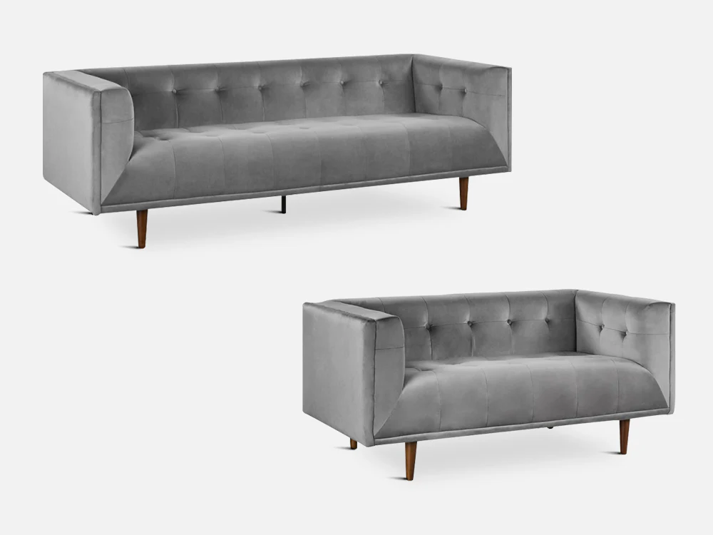 MANAROLA Sofa Set 2PCS - GREY - Image 2