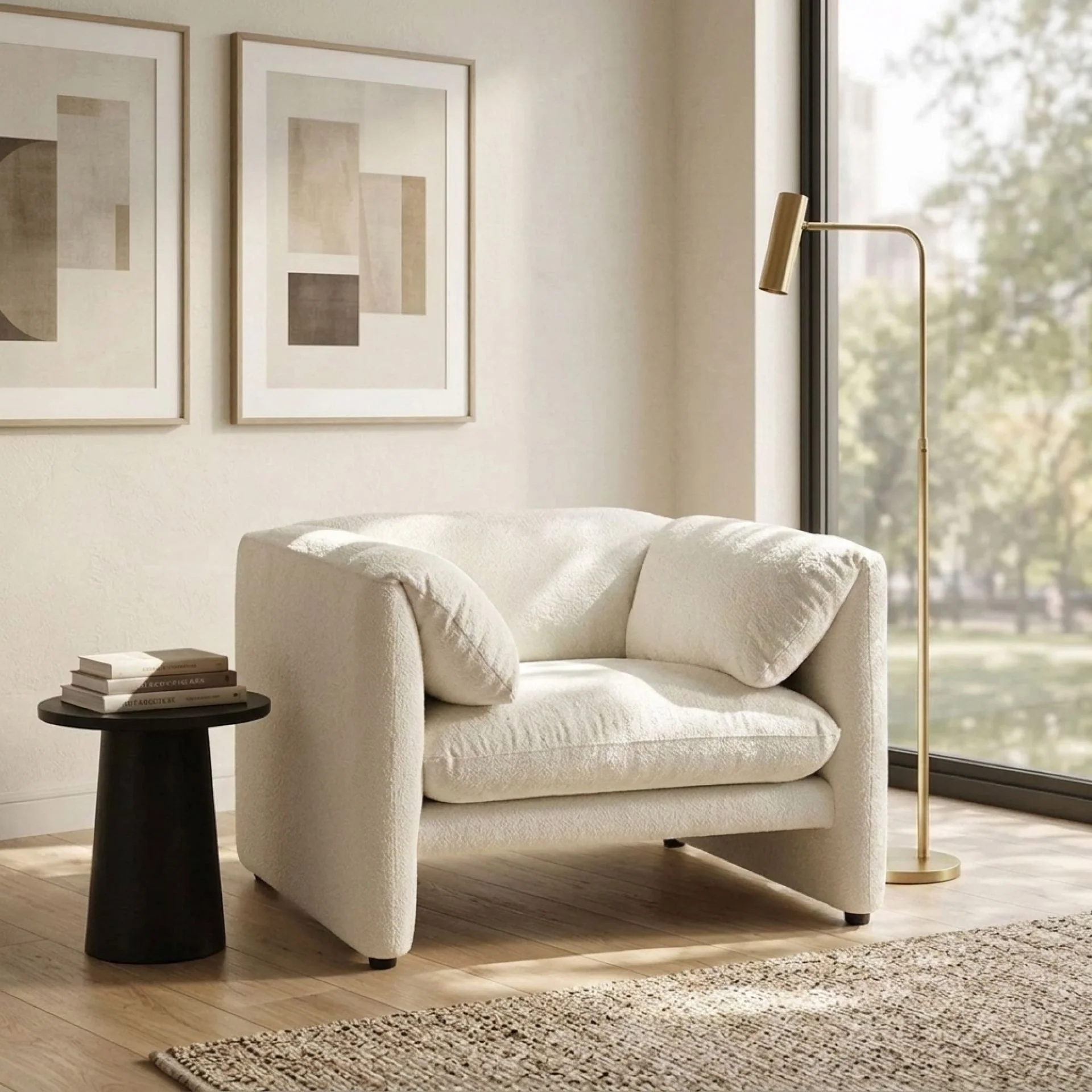 Marion Boucle Occasional Chair - Cream