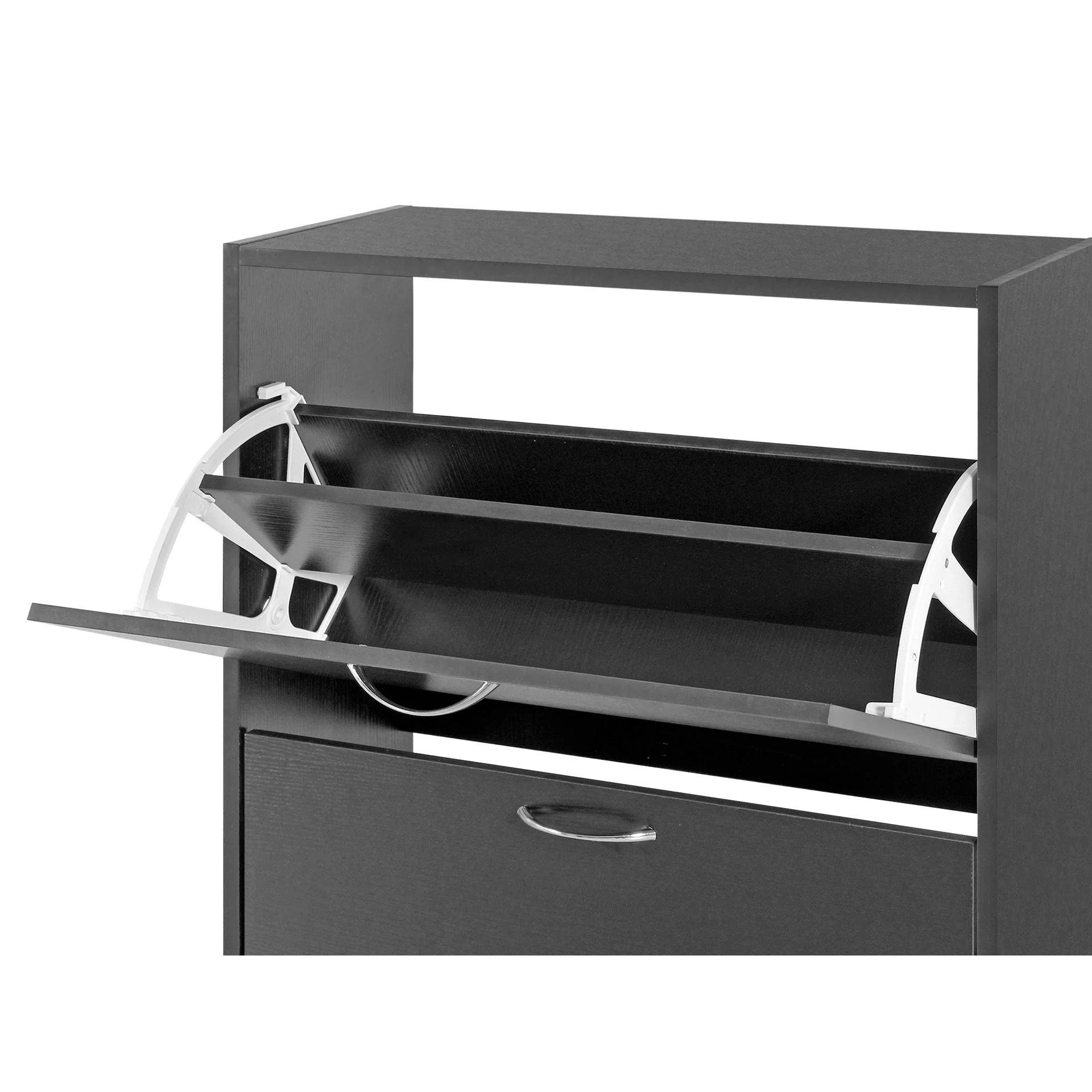 Matilda 3 Drawer Shoe Cabinet Storage Rack - Black - Image 11