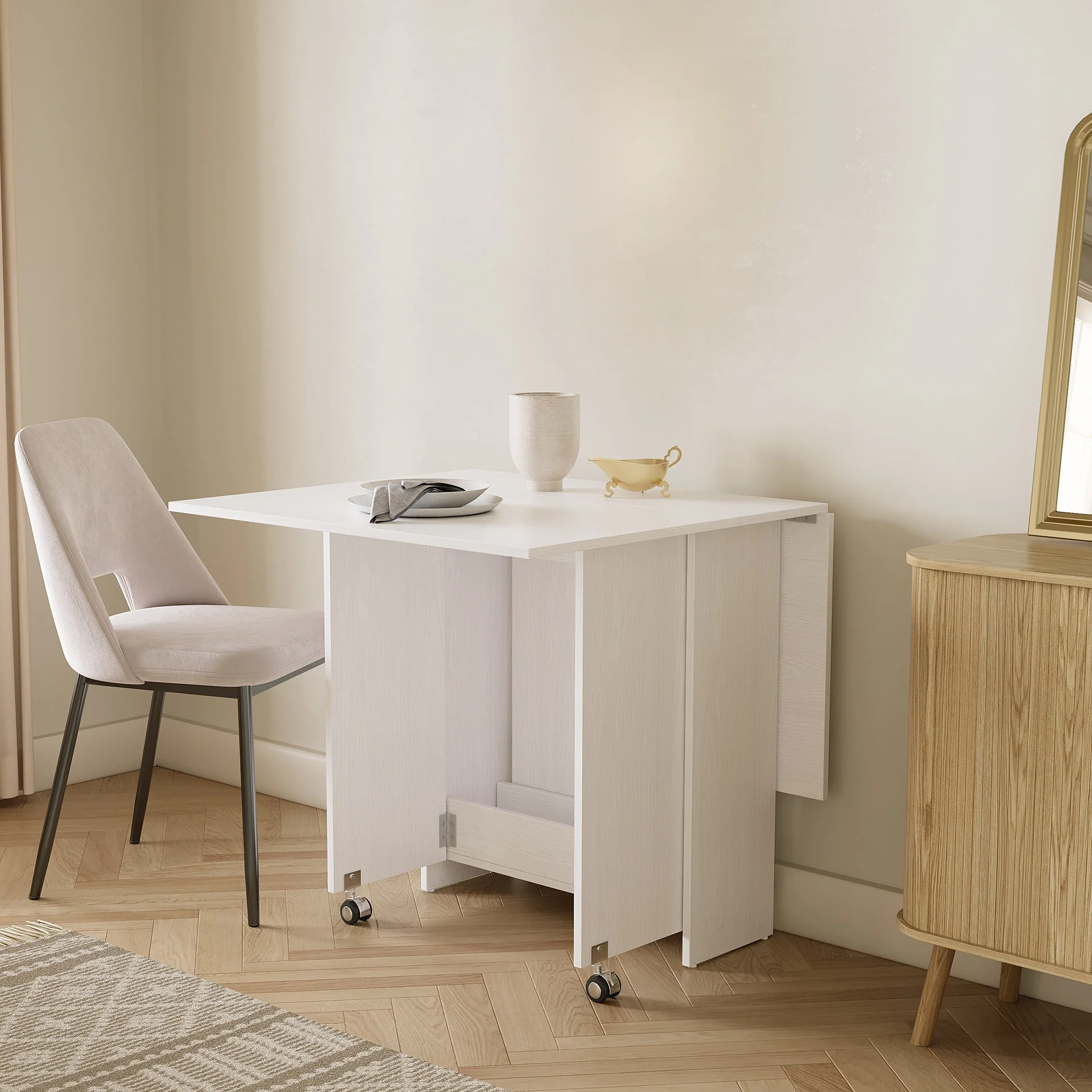 Maverick Foldable Dining Table - White