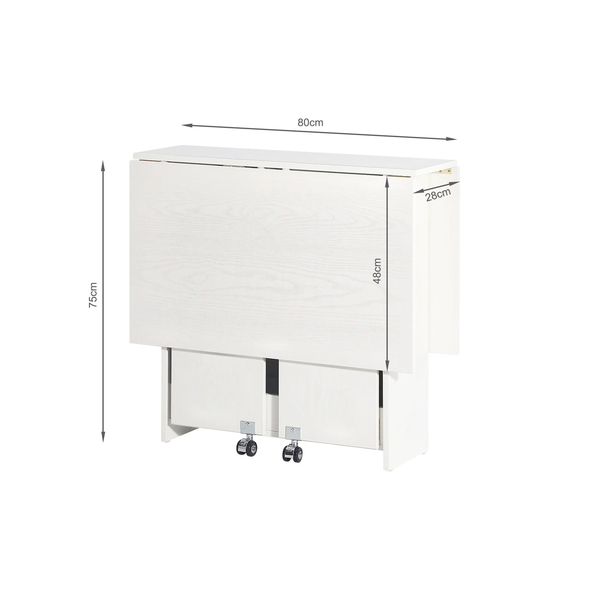Maverick Foldable Dining Table - White - Image 12