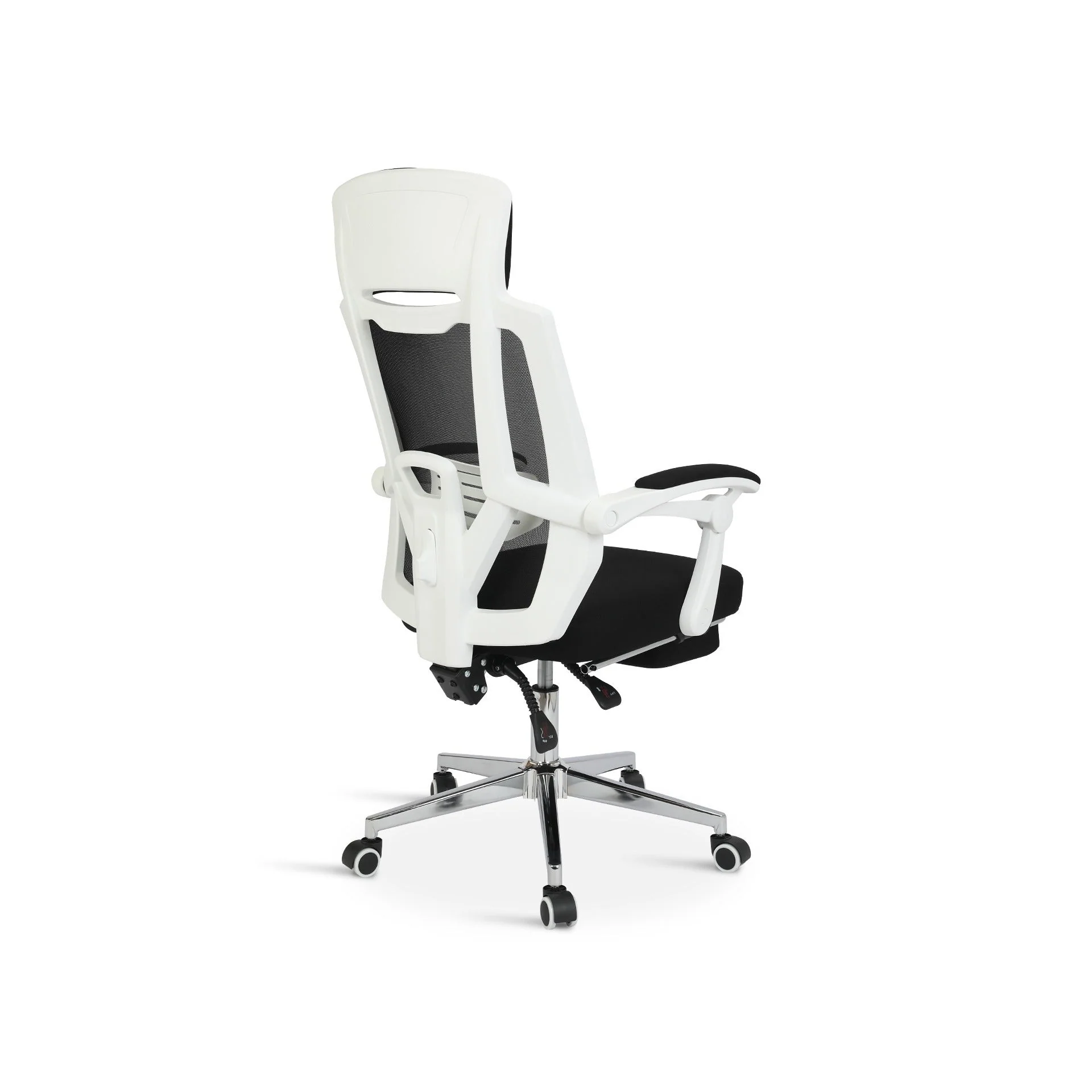 Melissa Office Chair with Footrest - Black + White - Image 7