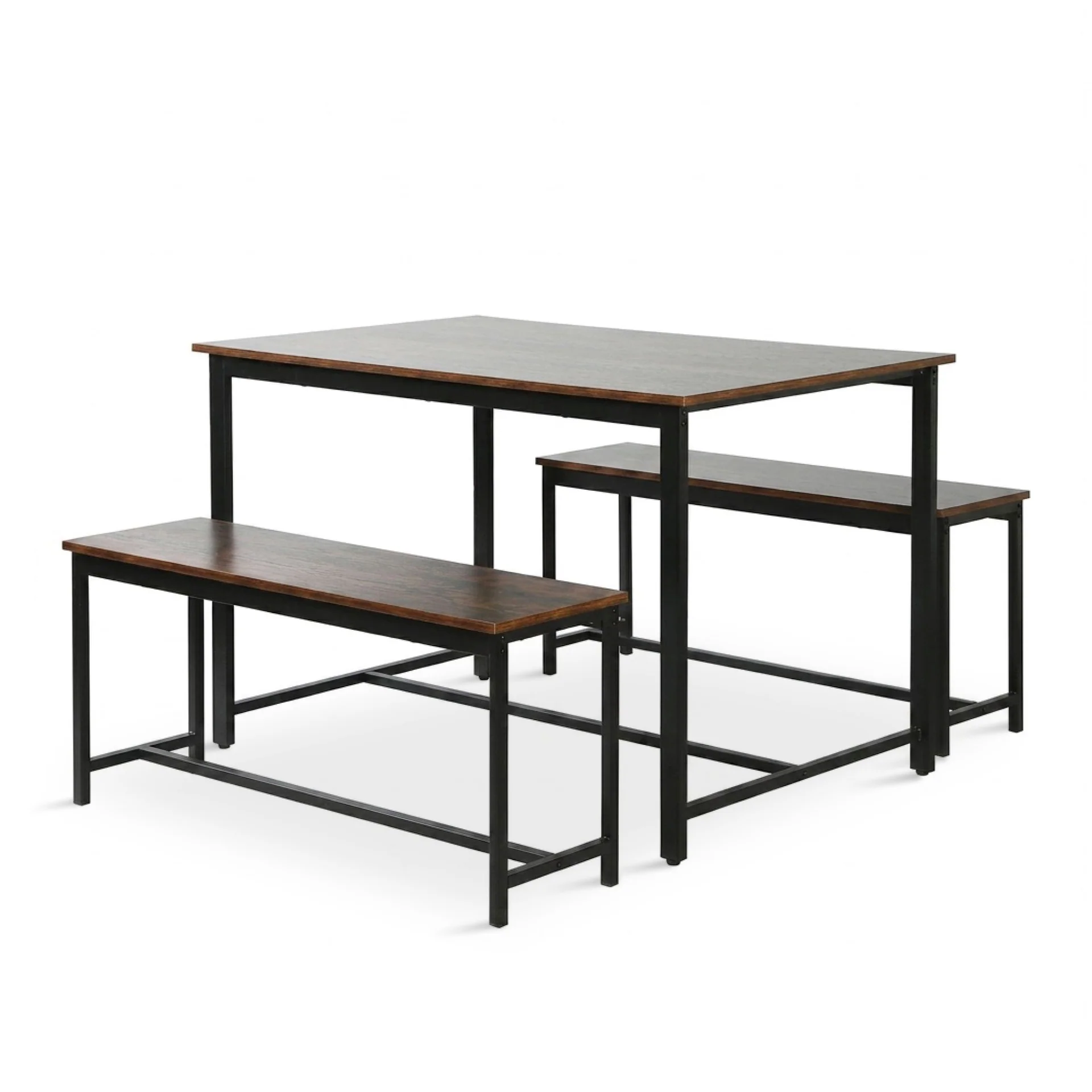 Merren 3 Piece Dining Set - Rustic Brown - Image 8