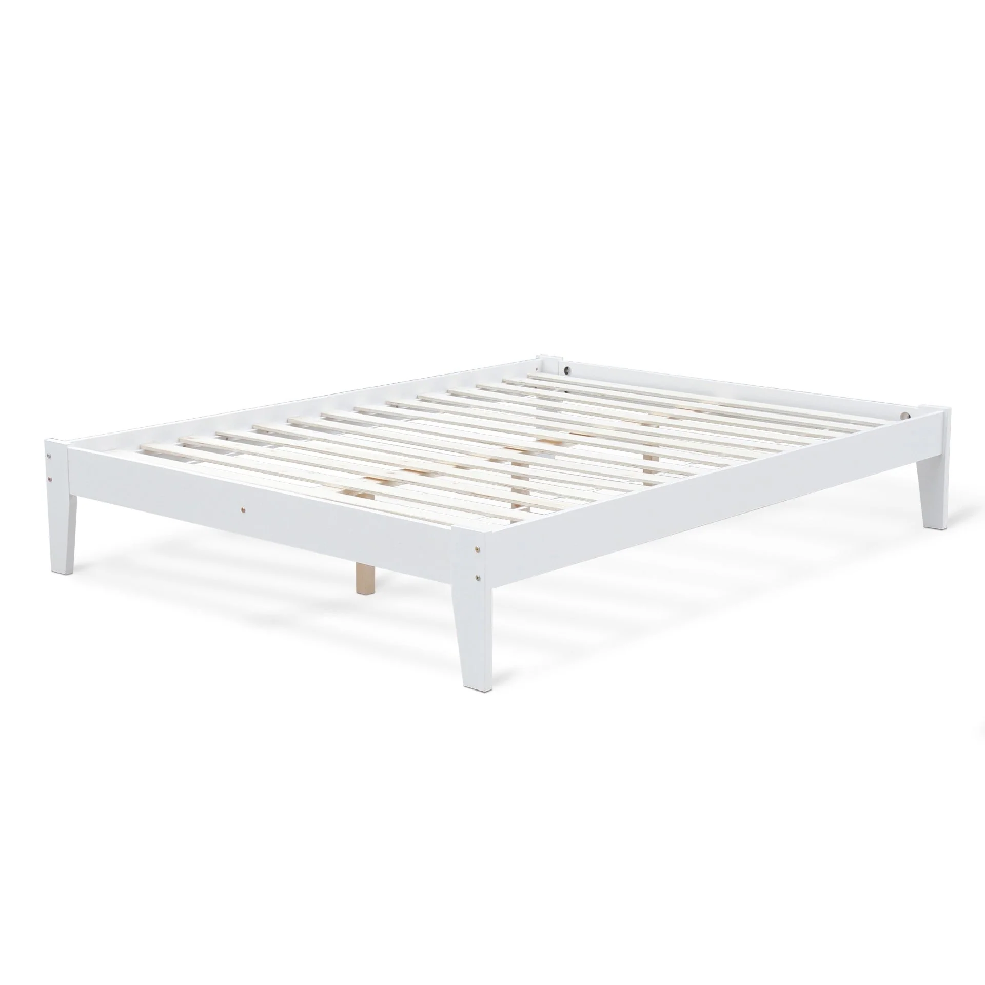 Meri Queen Wooden Bed Frame - White - Image 10