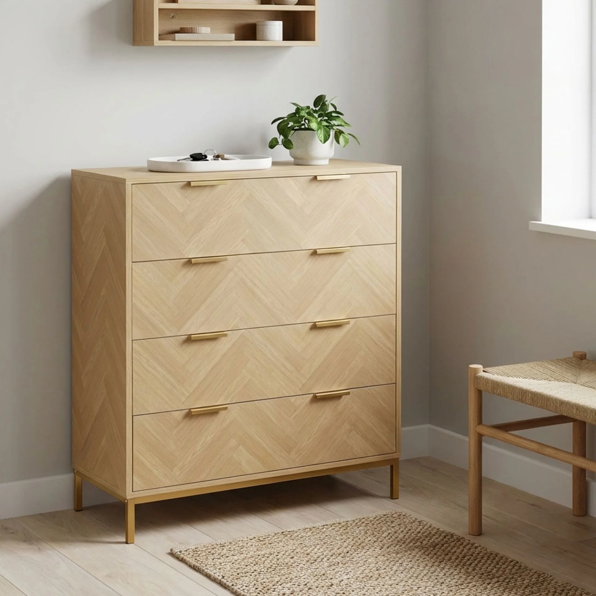 Mesa 4 Drawers Tallboy - Natural - Image 5