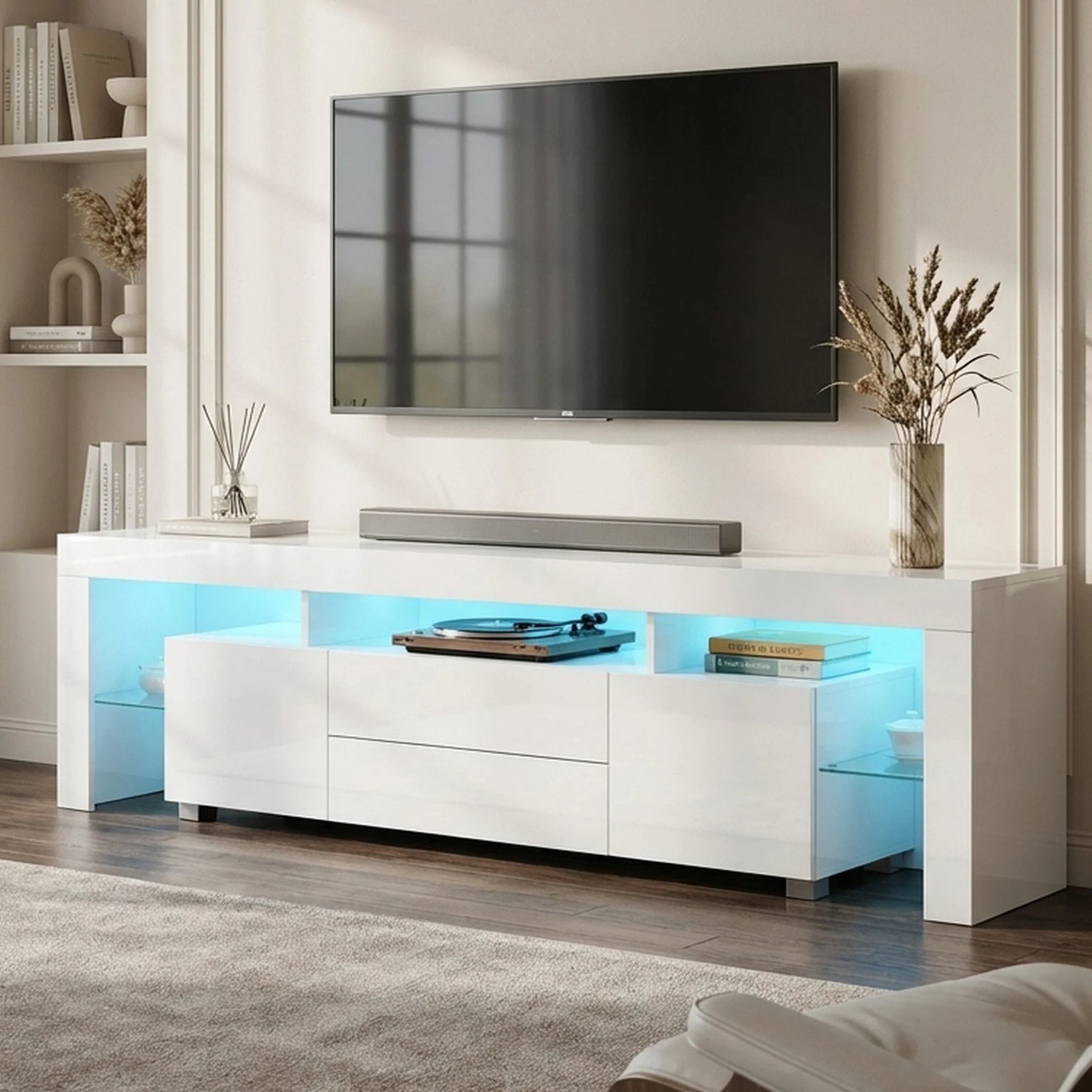 Micco 2m LED Entertainment Unit - White