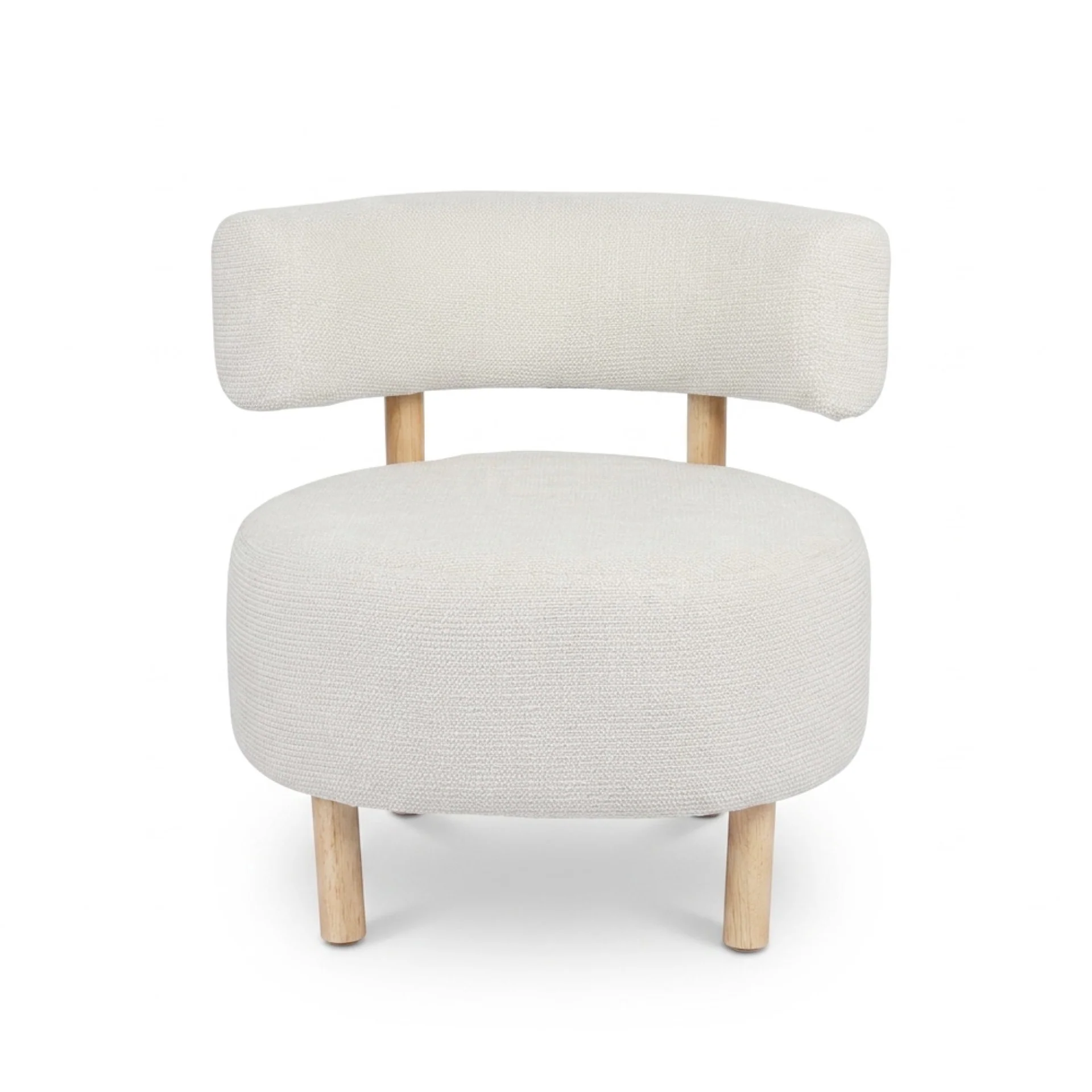 Milo Chenille Armchair - White - Image 11