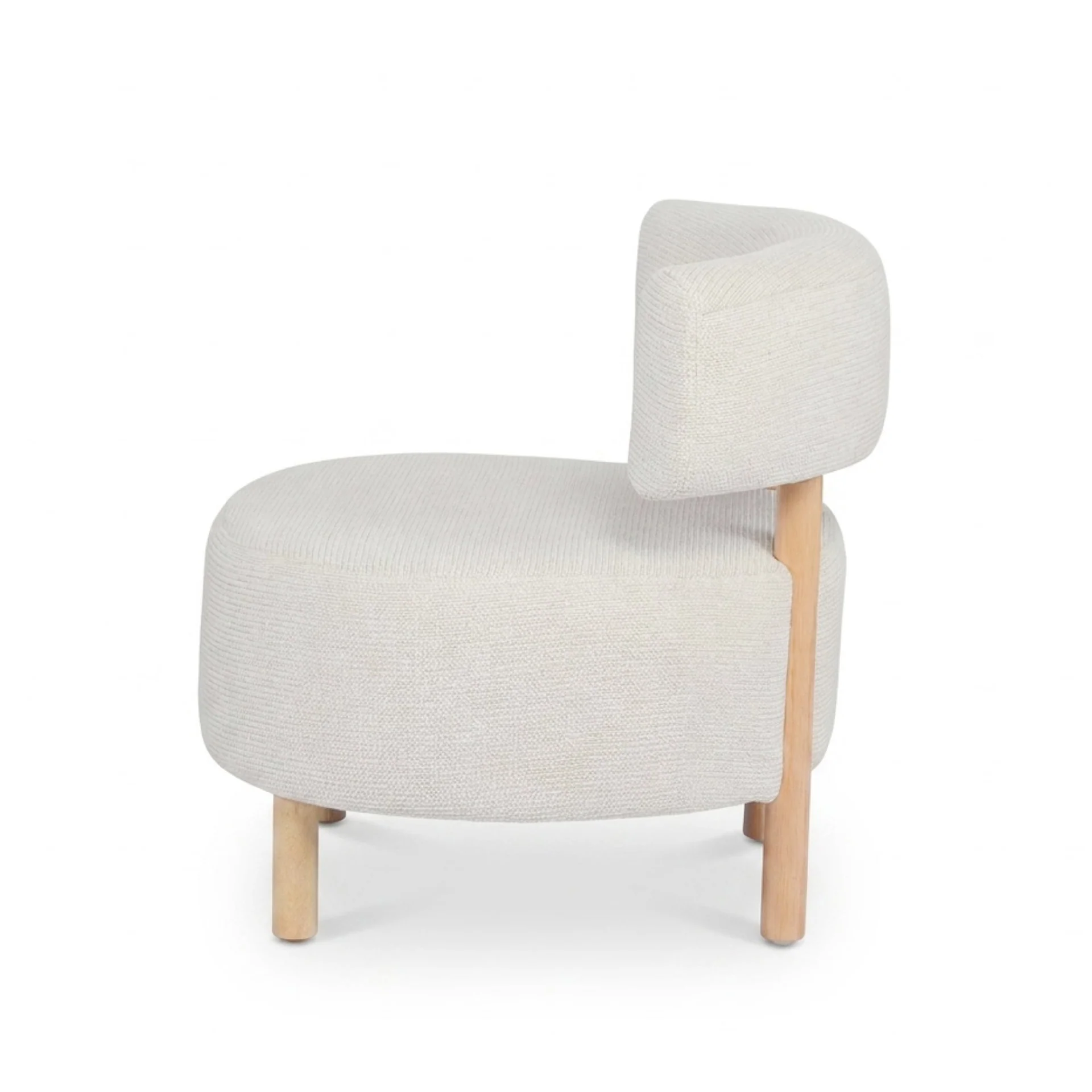 Milo Chenille Armchair - White - Image 12