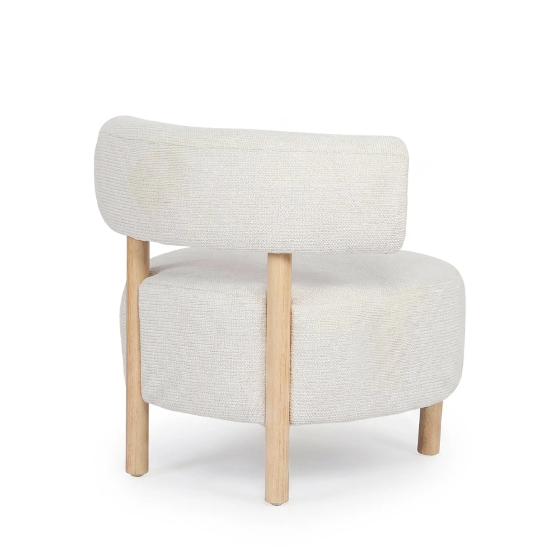 Milo Chenille Armchair - White - Image 13