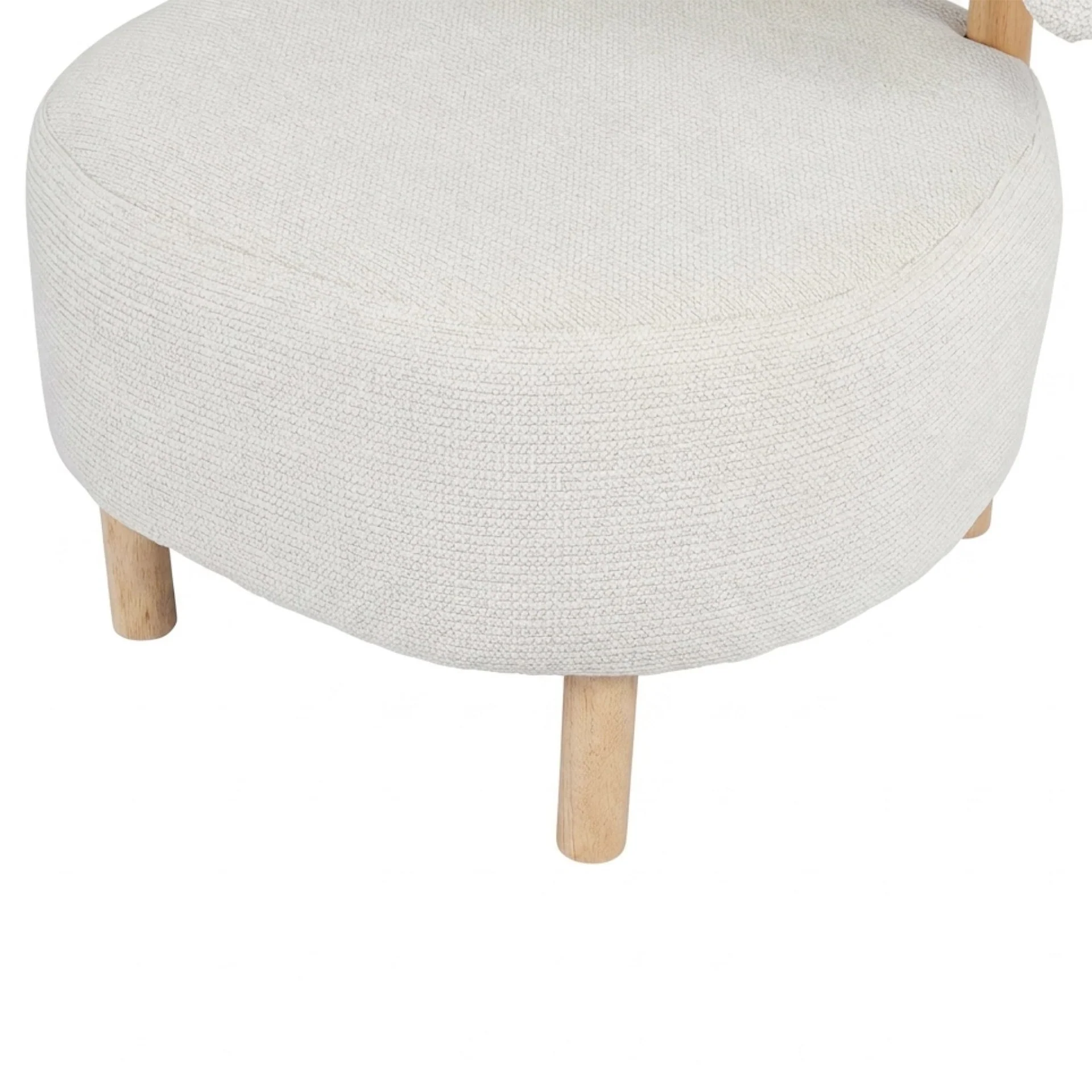 Milo Chenille Armchair - White - Image 15
