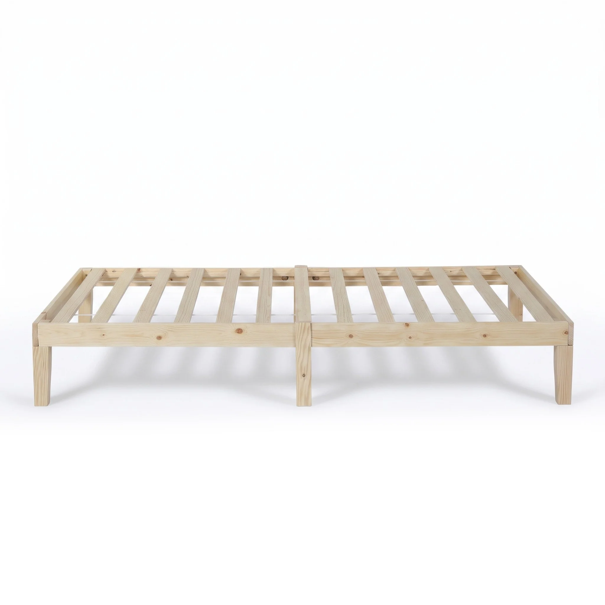 Miro King Single Wooden Bed Frame - Natural - Image 9