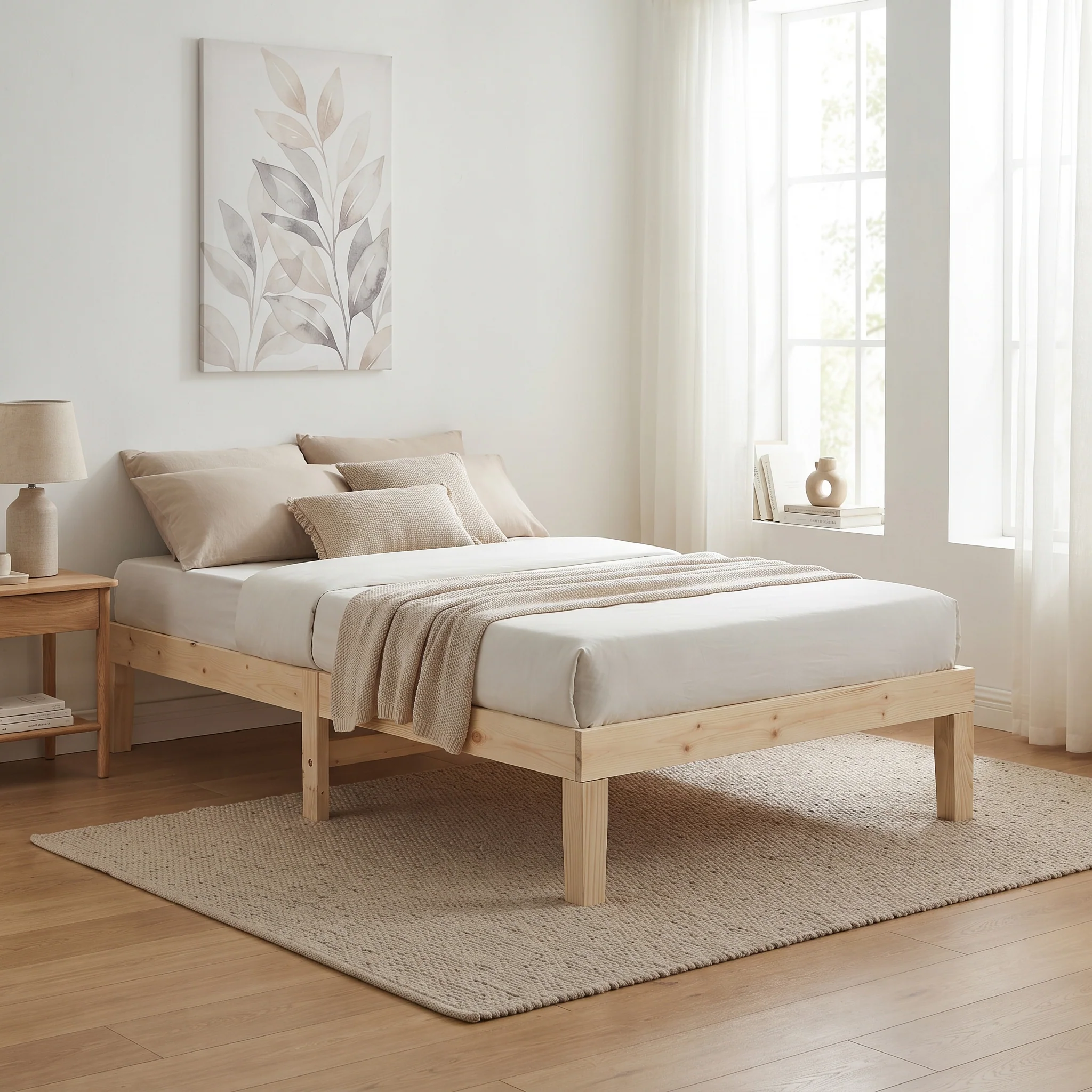 Miro Single Wooden Bed Frame - Natural