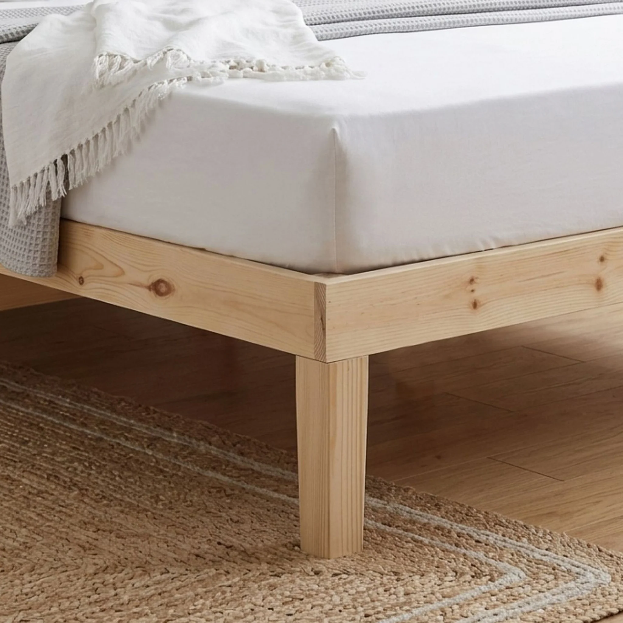 Miro Single Wooden Bed Frame - Natural - Image 6