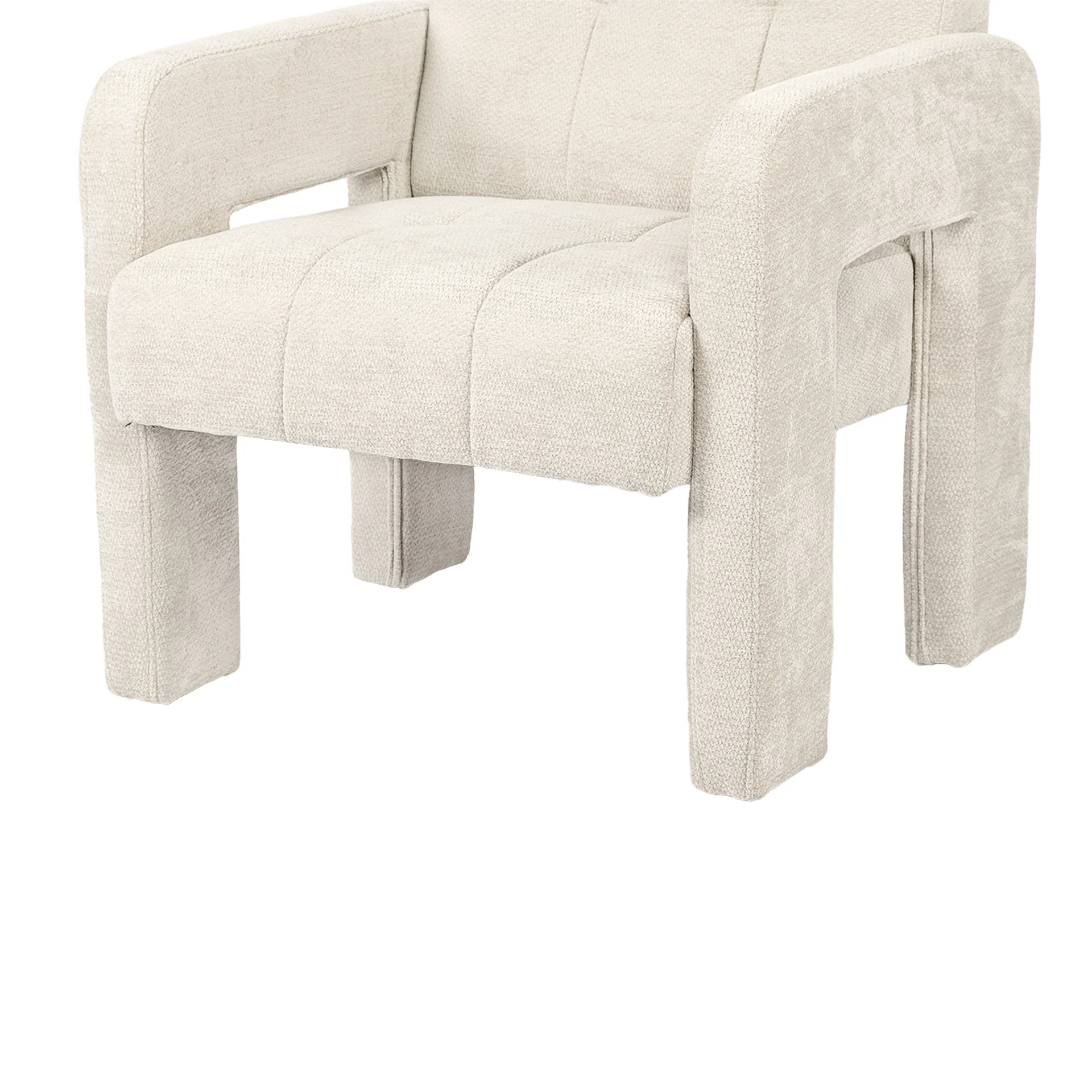 Mocha Chenille Armchair - Light Khaki - Image 13