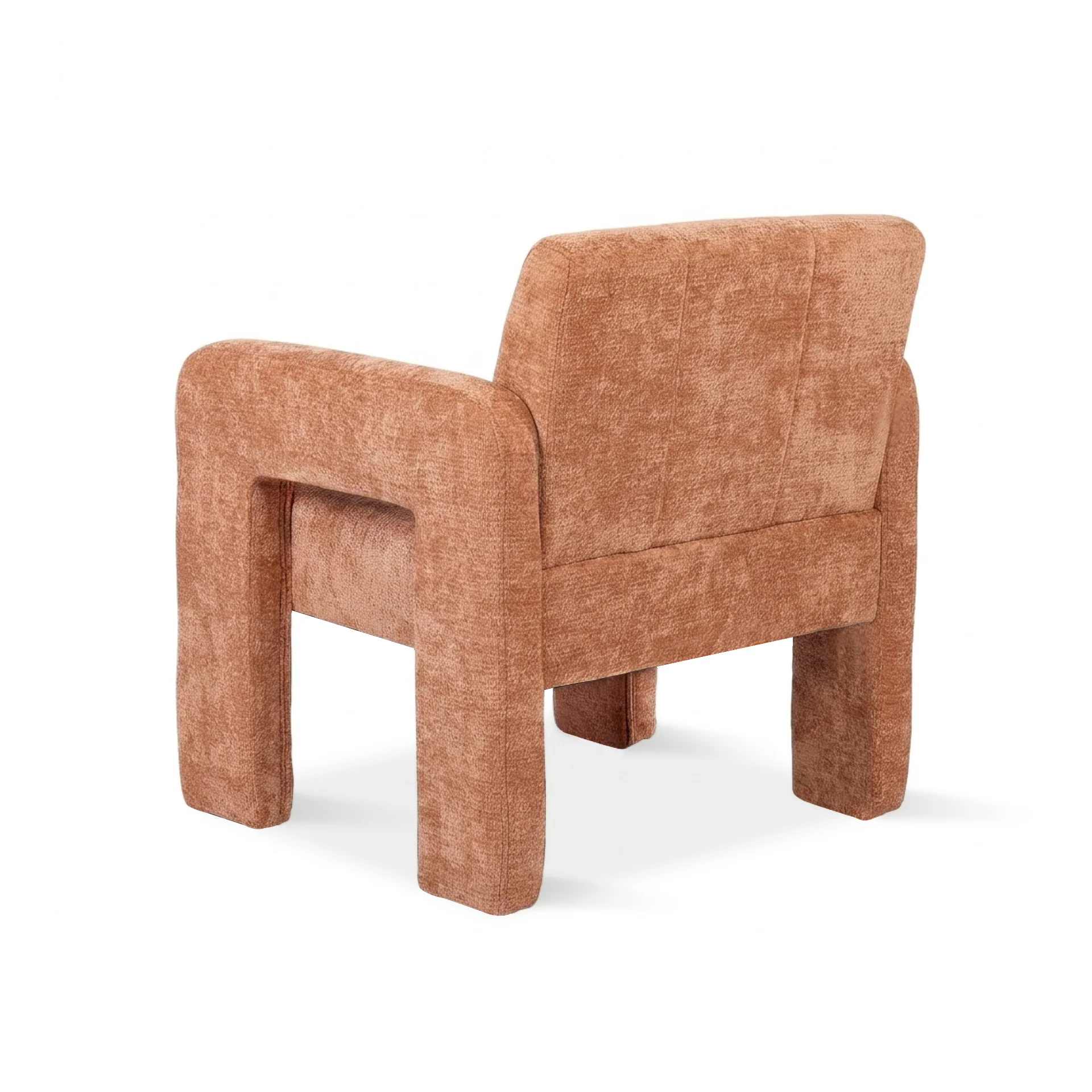 Mocha Chenille Armchair - Warm Clay - Image 10