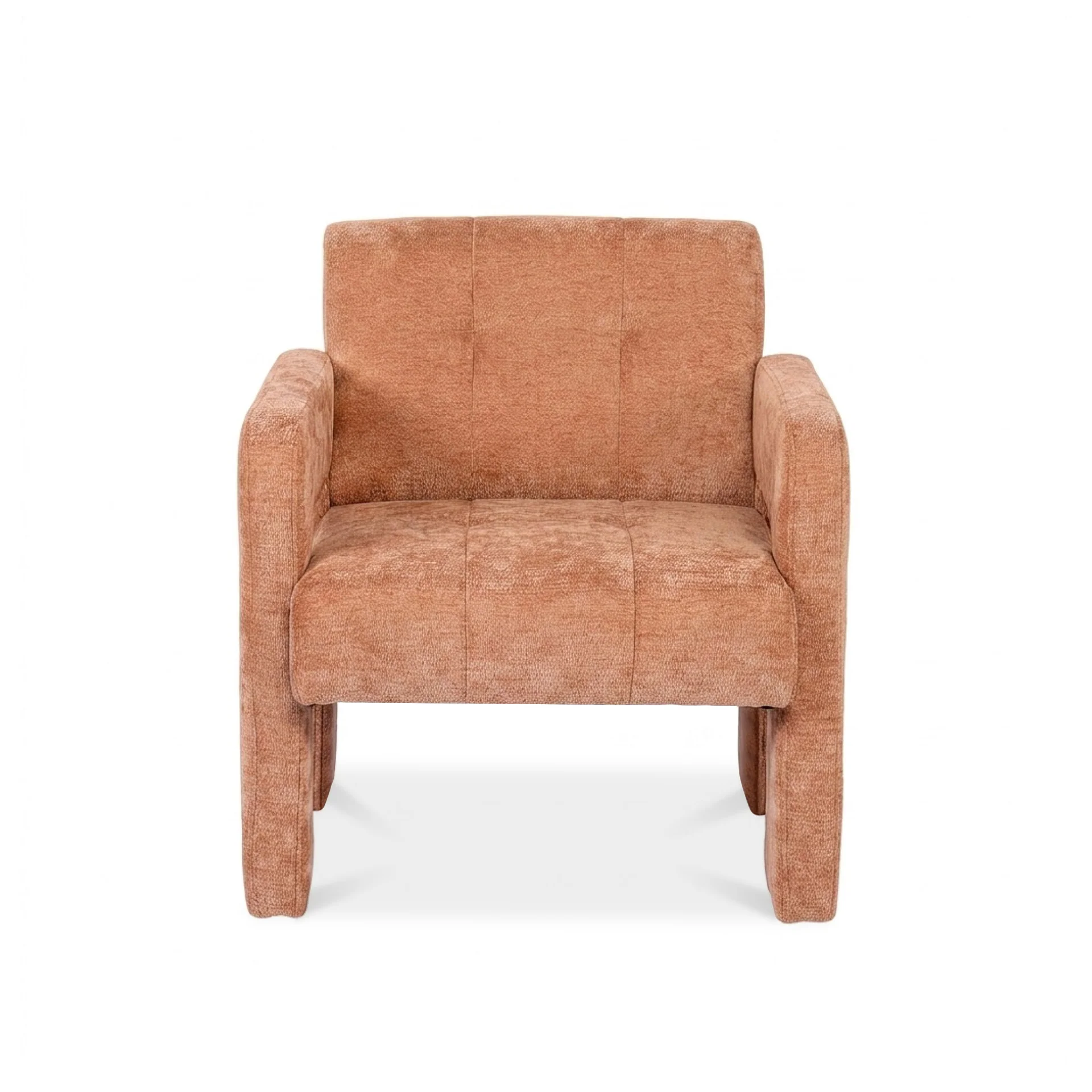 Mocha Chenille Armchair - Warm Clay - Image 9