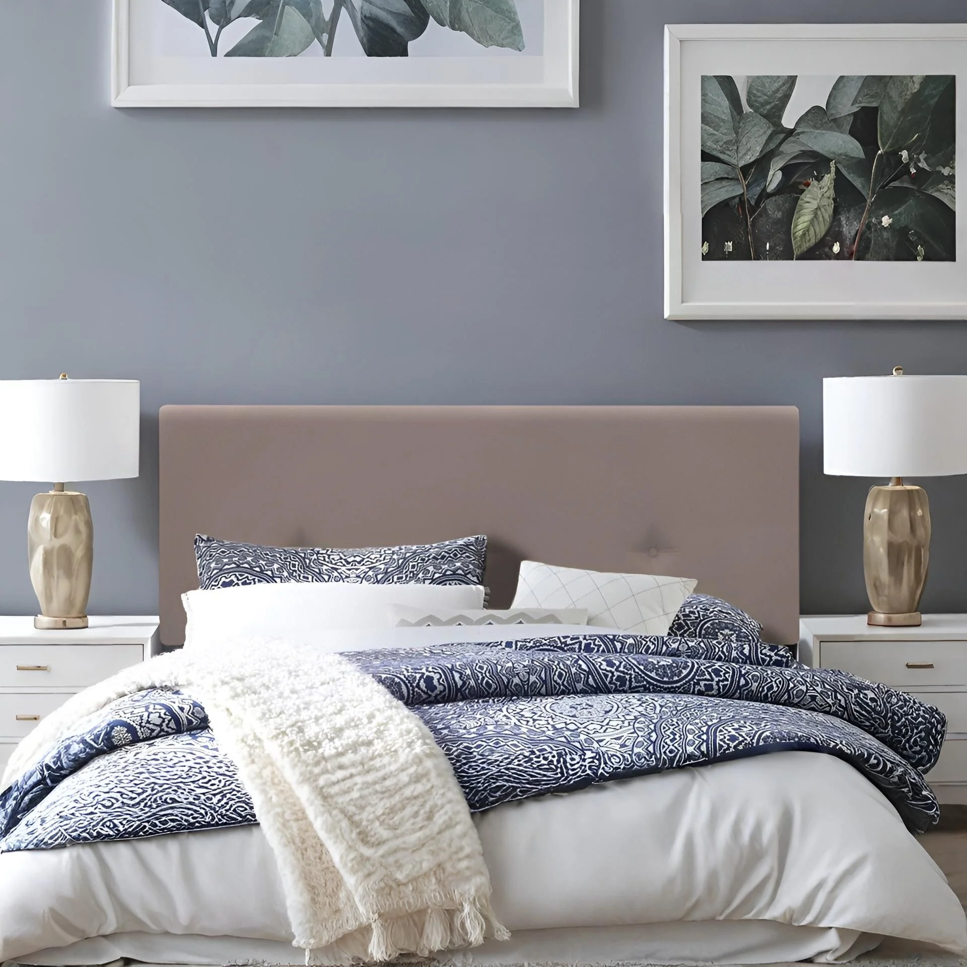 MORGAN Upholstered Headboard California King - SLATE - Image 4