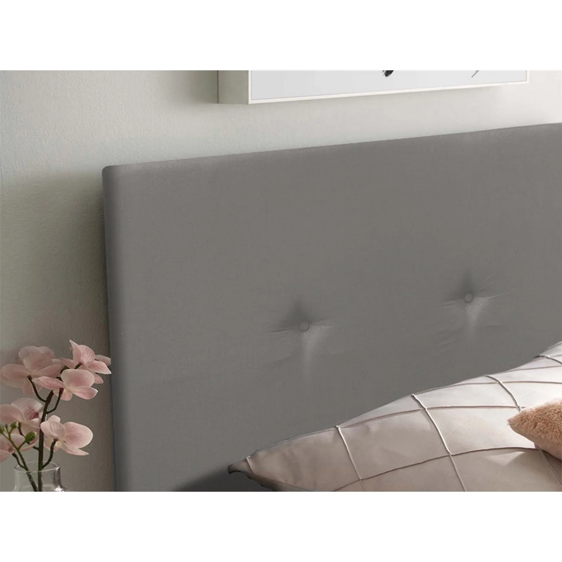 MORGAN Upholstered Headboard Double - SLATE - Image 8