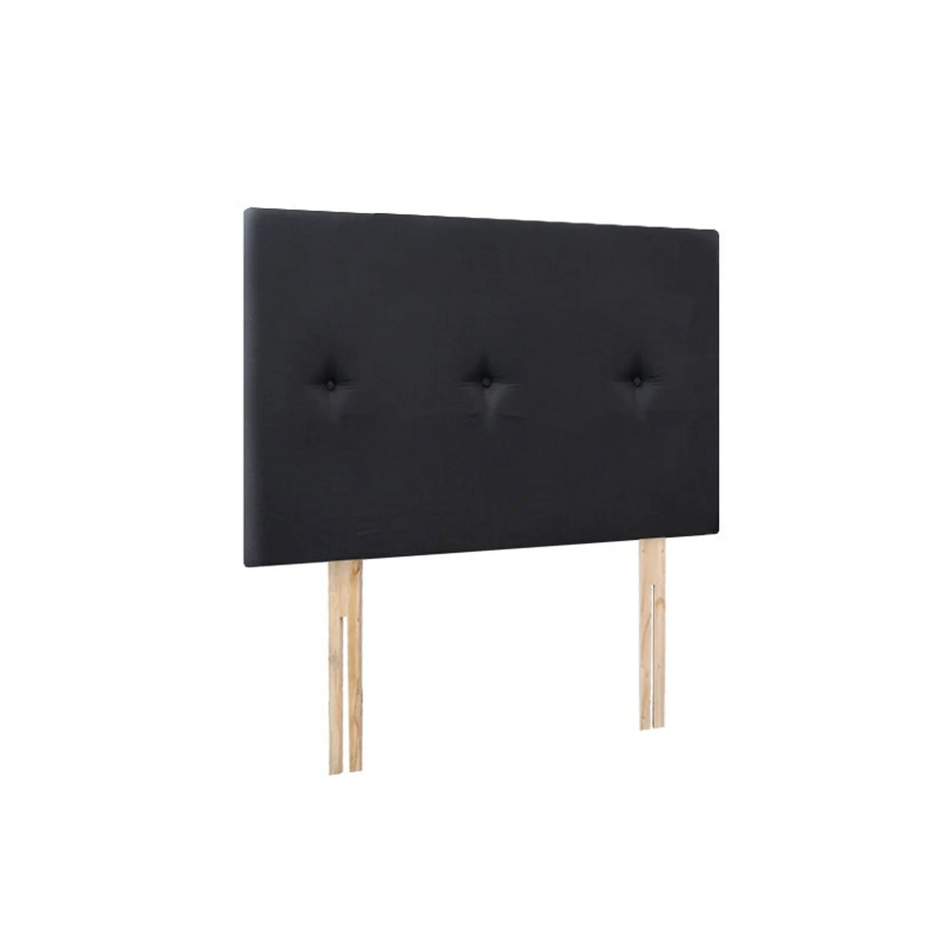 MORGAN Upholstered Headboard King Single - BLACK - Image 4