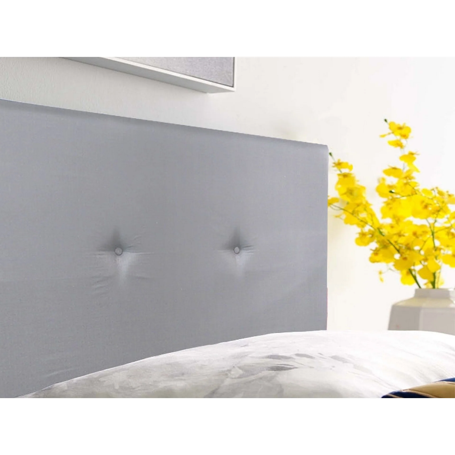 MORGAN Upholstered Headboard King Single - GREY - Image 7