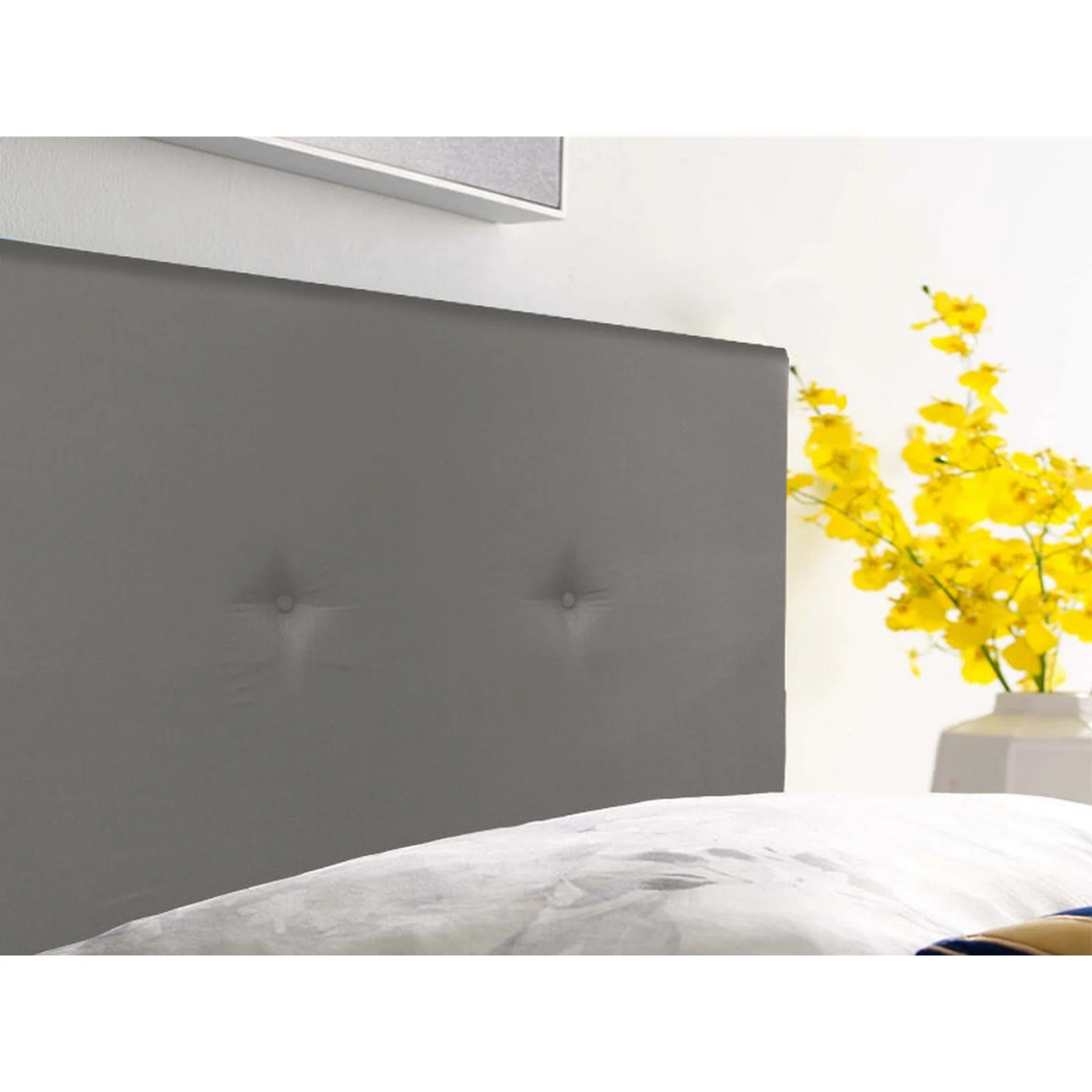 MORGAN Upholstered Headboard Queen - SLATE - Image 5
