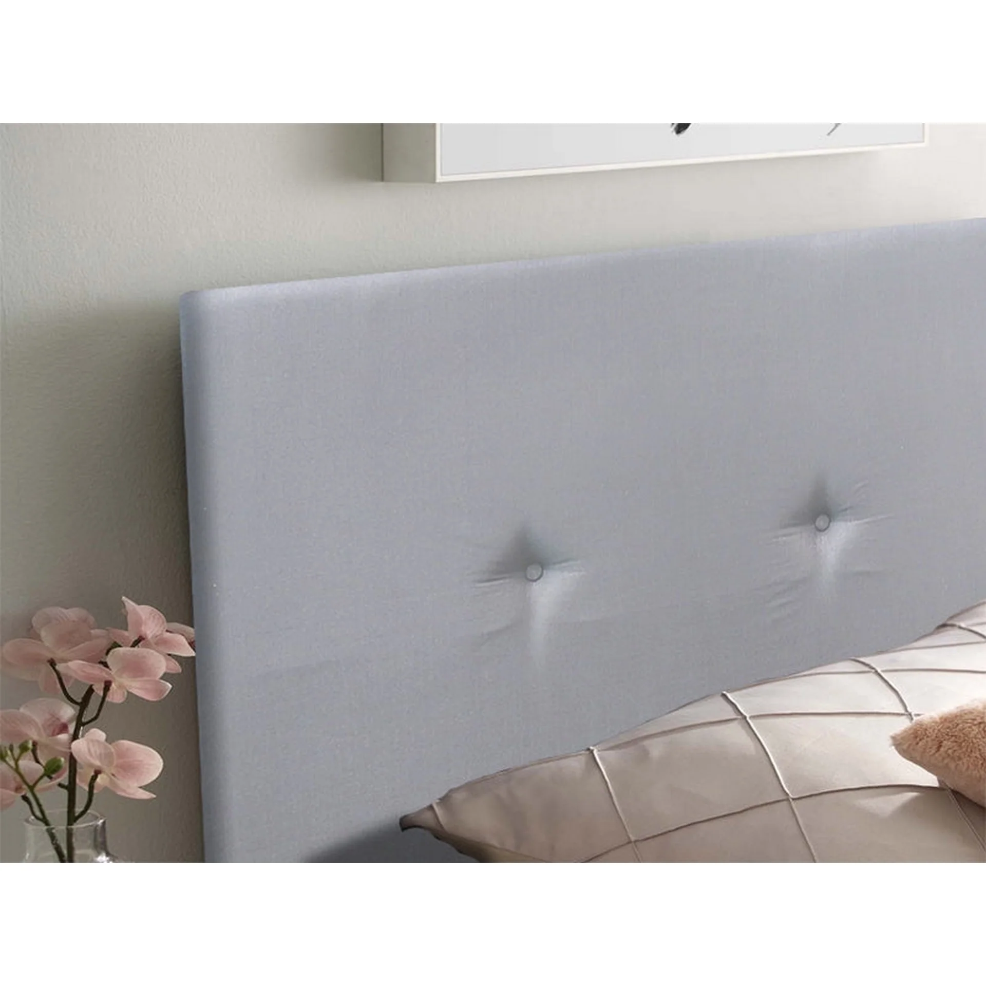 MORGAN Upholstered Headboard Single - GREY - Image 5
