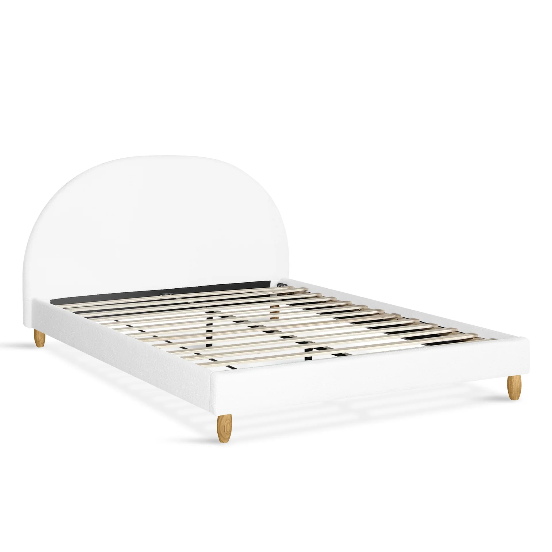 Moruisg Boucle Queen Bed Frame - White - Image 5
