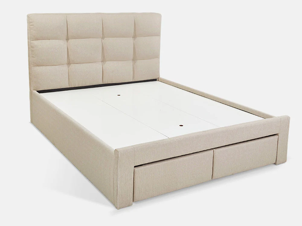 MUSALA King Bed Frame with Storage - BEIGE - Image 17