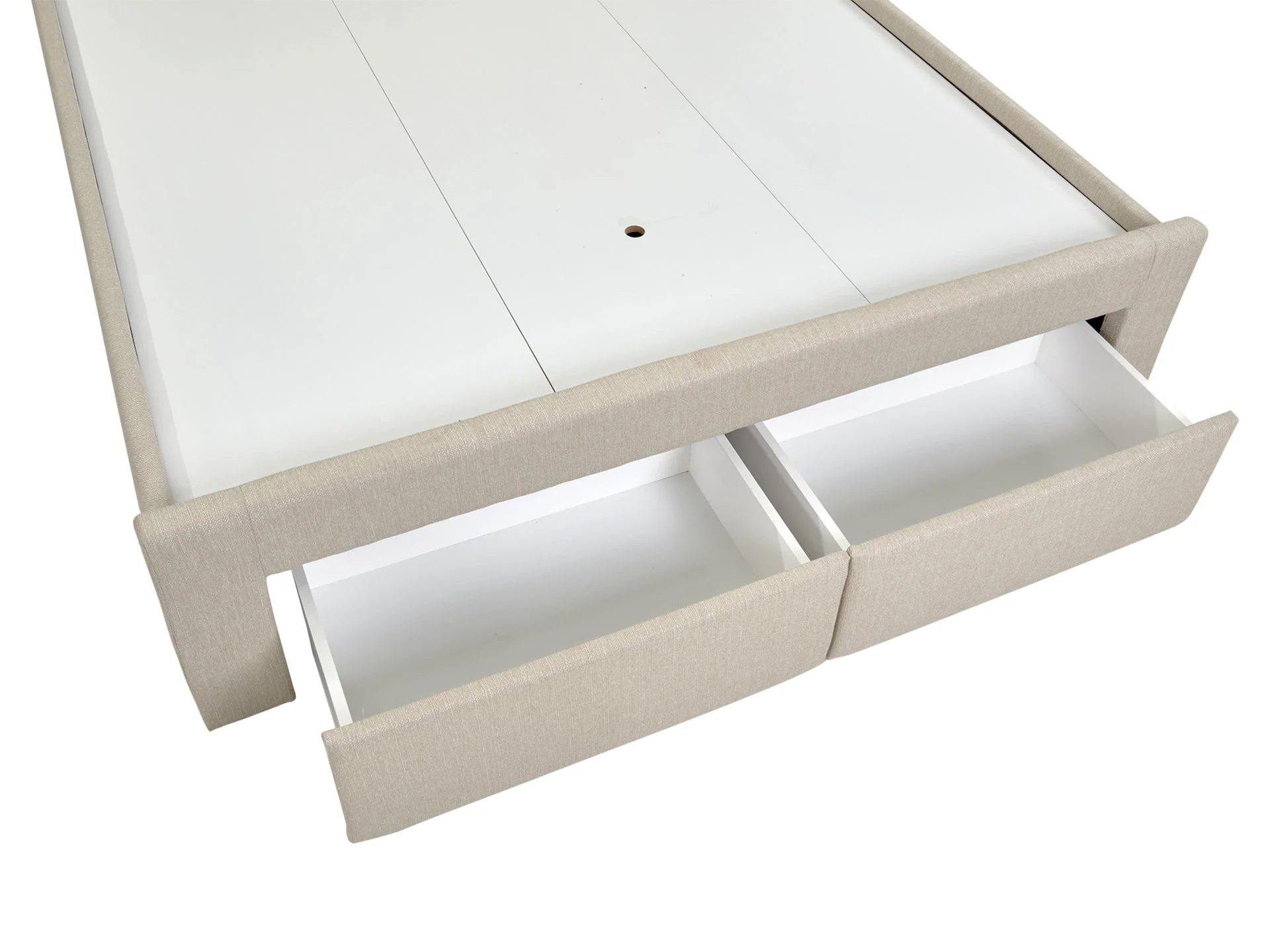 MUSALA King Bed Frame with Storage - BEIGE - Image 9
