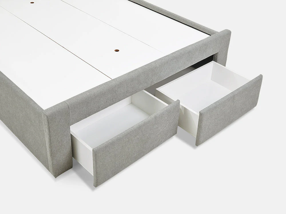 MUSALA Queen Bed Frame with Storage - LIGHT GREY - Image 8
