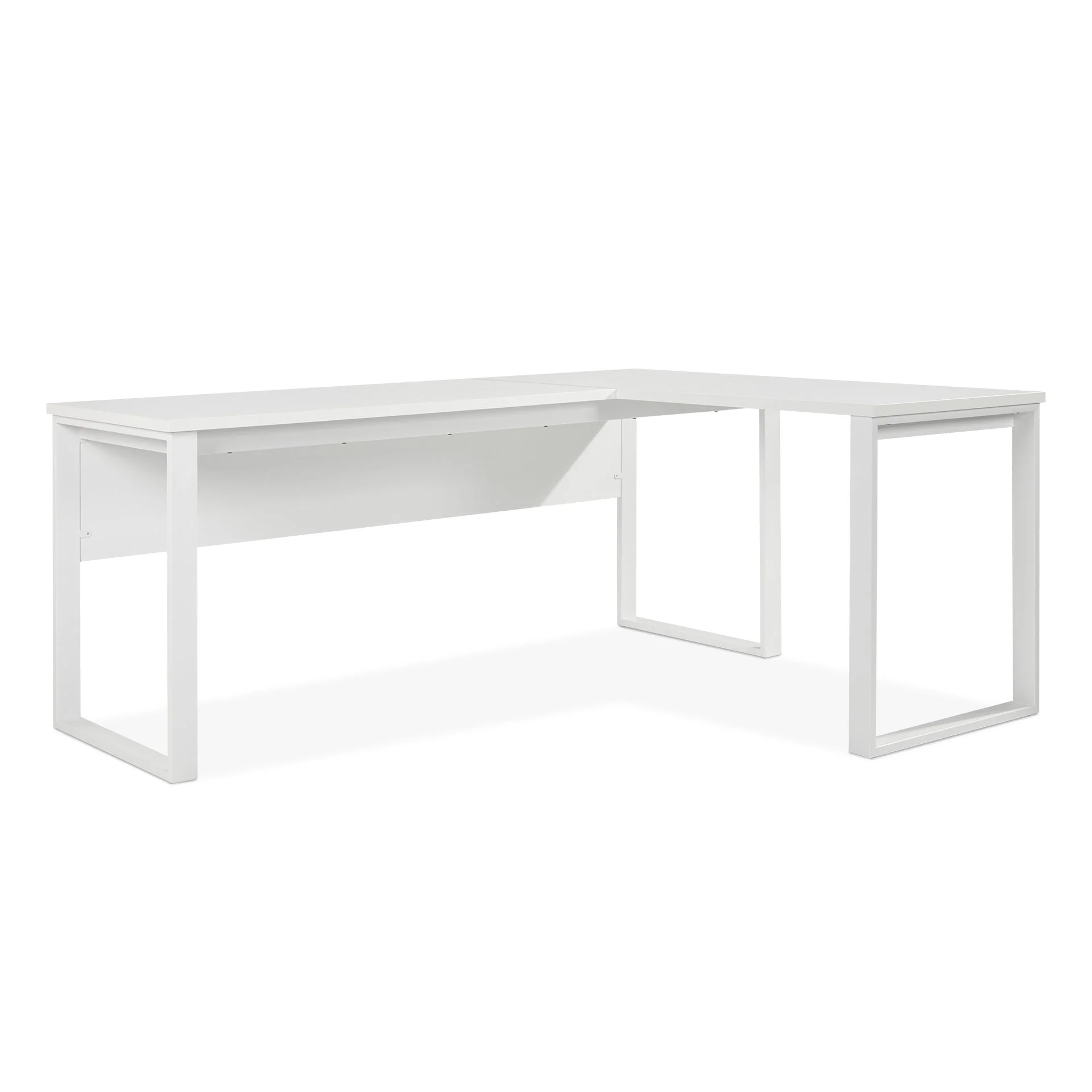 Nakia Computer Corner Desk with Filing Cabinet - White - Image 4