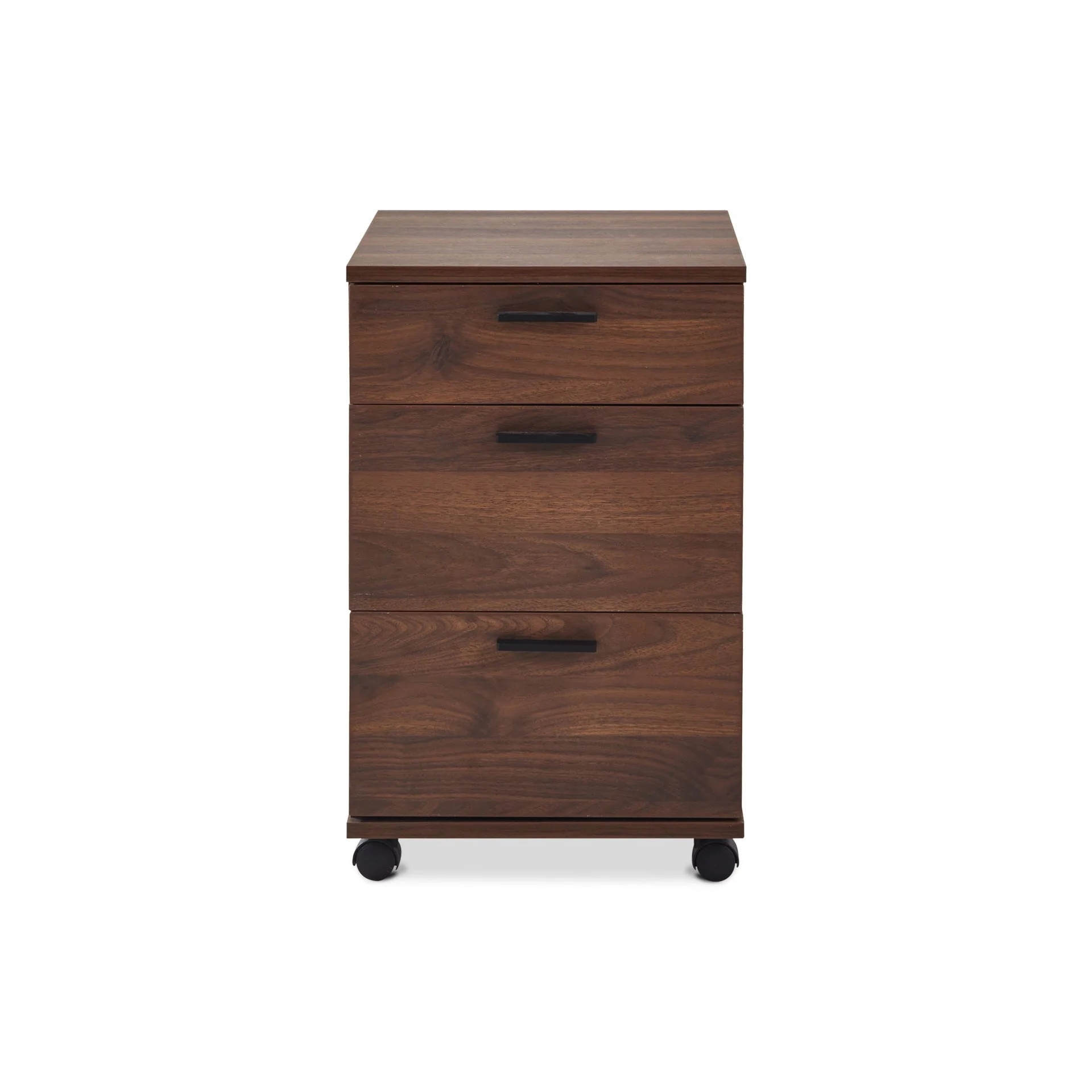 Nakia Corner Desk With Filing Cabinet Set - Walnut - Image 9