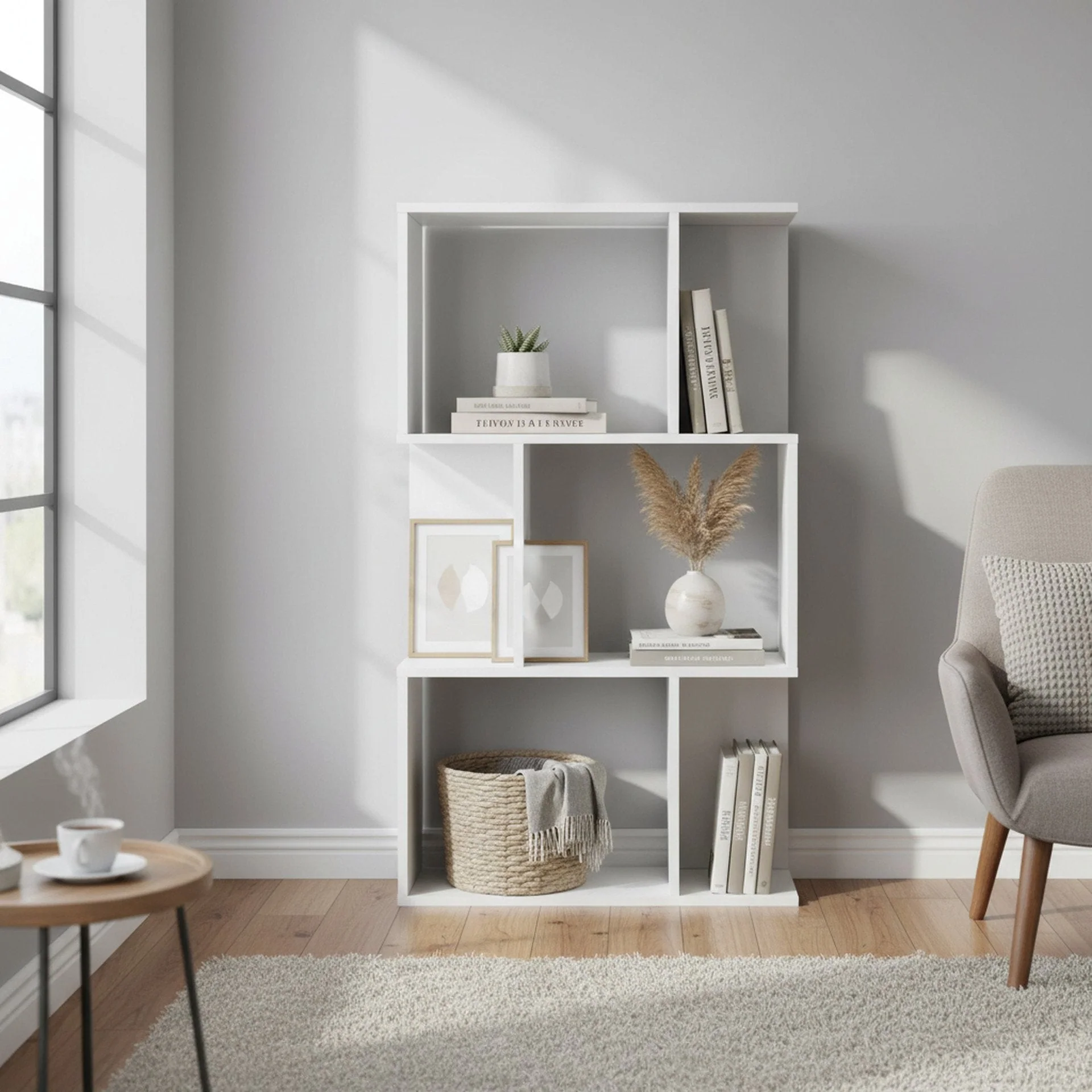Namak 3 Tier Bookshelf - White - Image 2