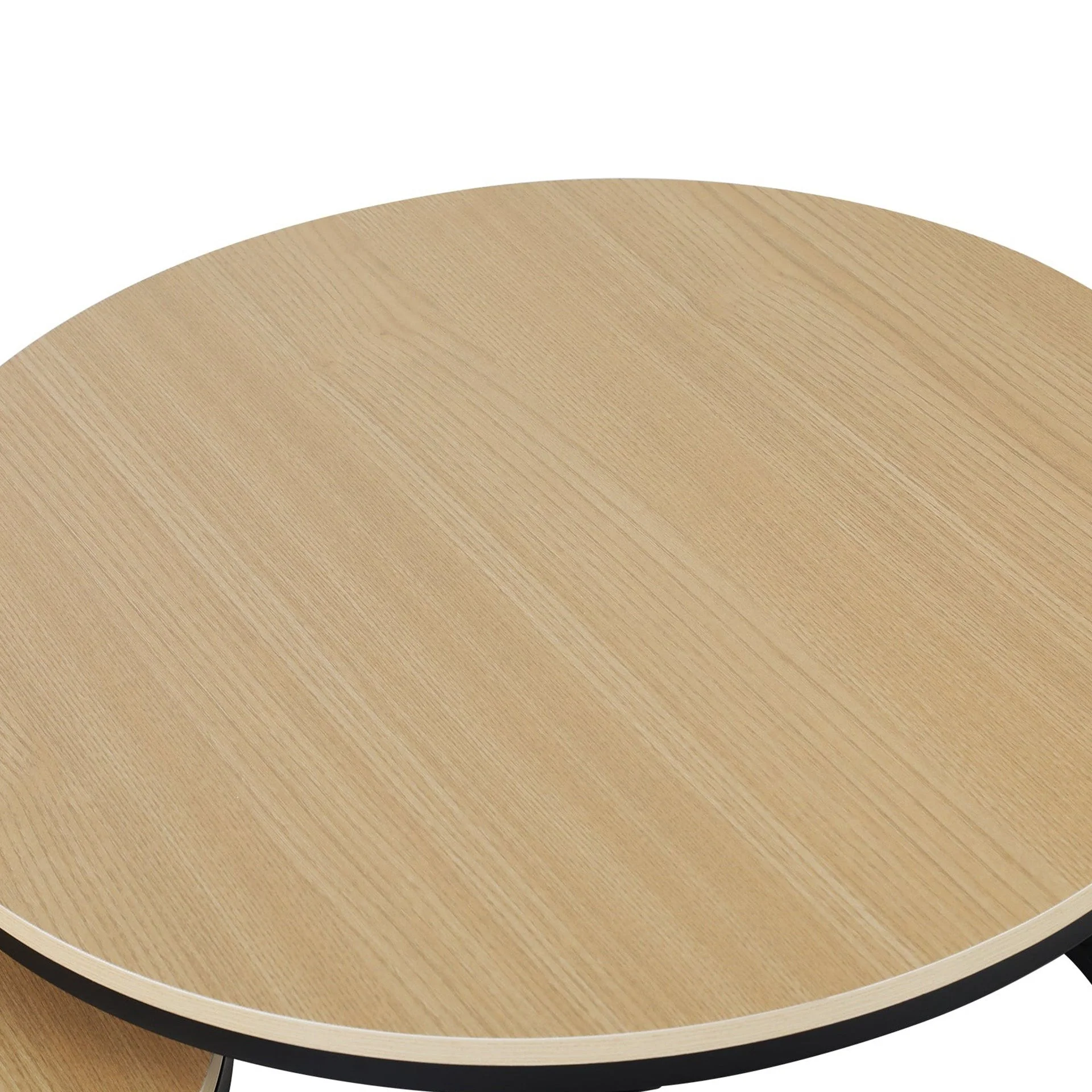Nasser Nesting Coffee Table - Set of 2 - Natural + Black - Image 7