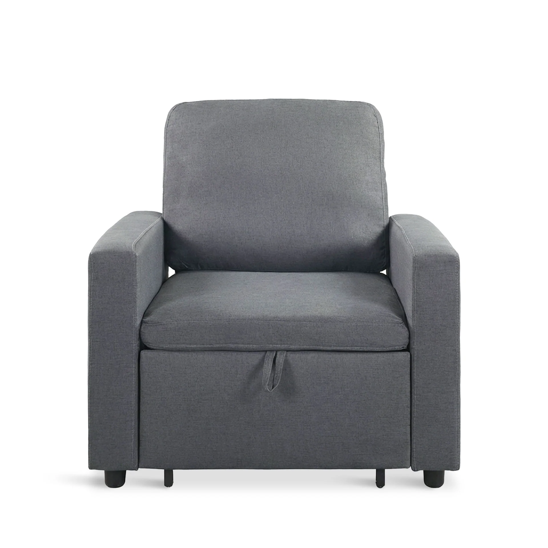 Nest Linen 1 Seater Sofa Bed - Dark Grey - Image 11