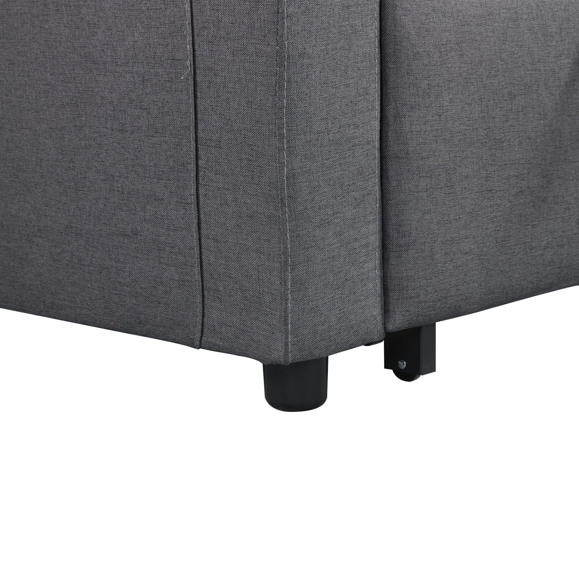 Nest Linen 1 Seater Sofa Bed - Dark Grey - Image 18