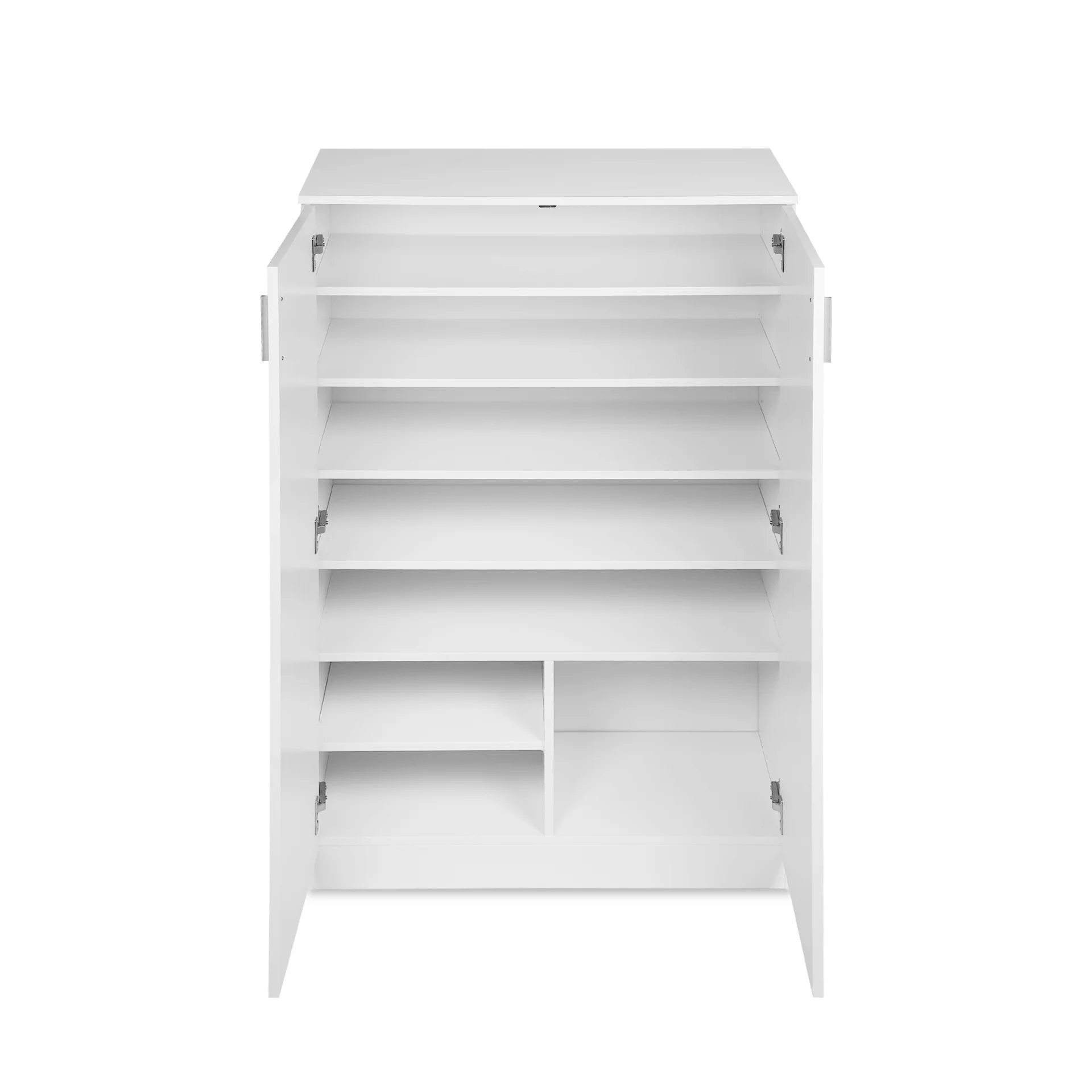 Nesto 2 Door Shoe Cabinet Storage Rack - White - Image 9