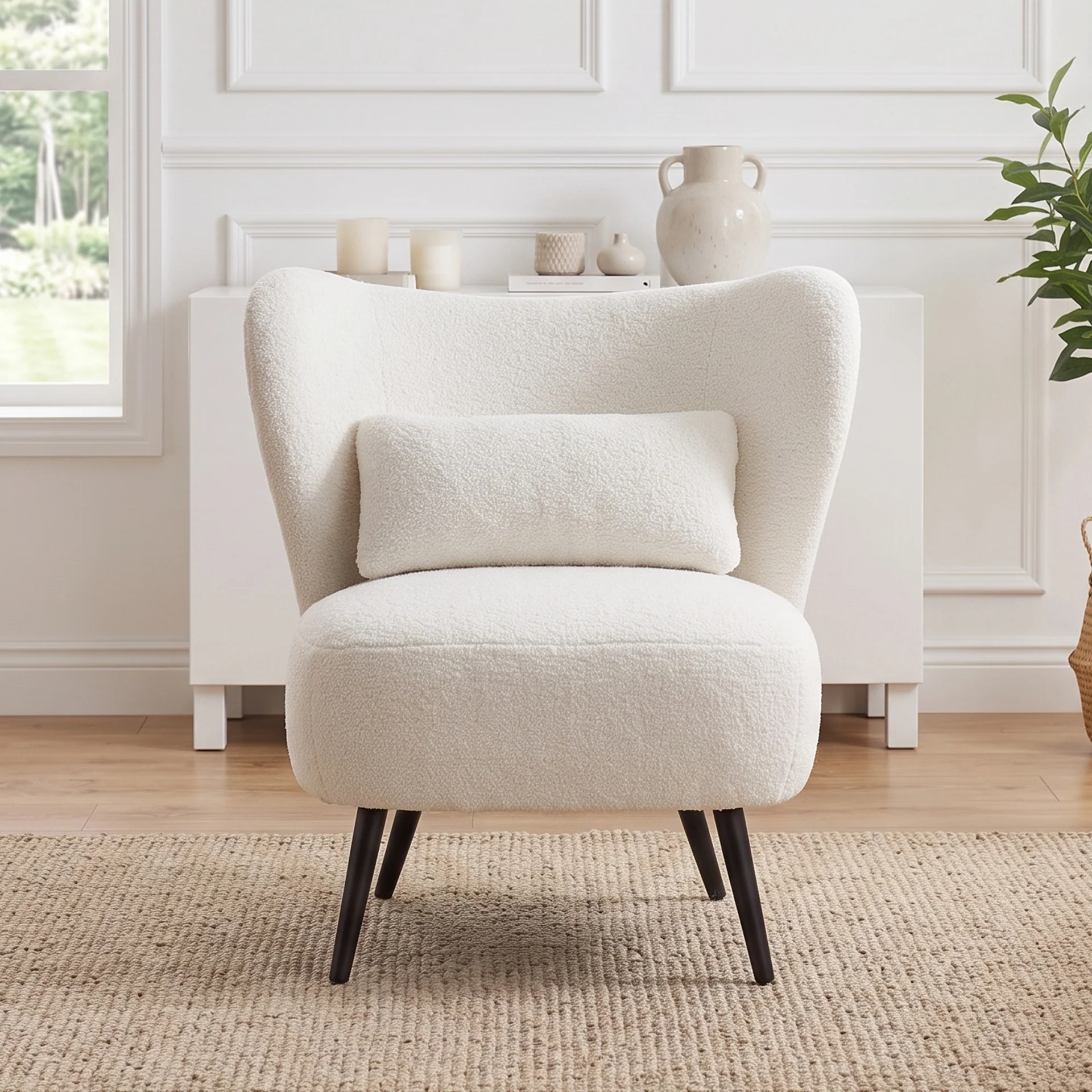 Nook Boucle Armchair - White - Image 3