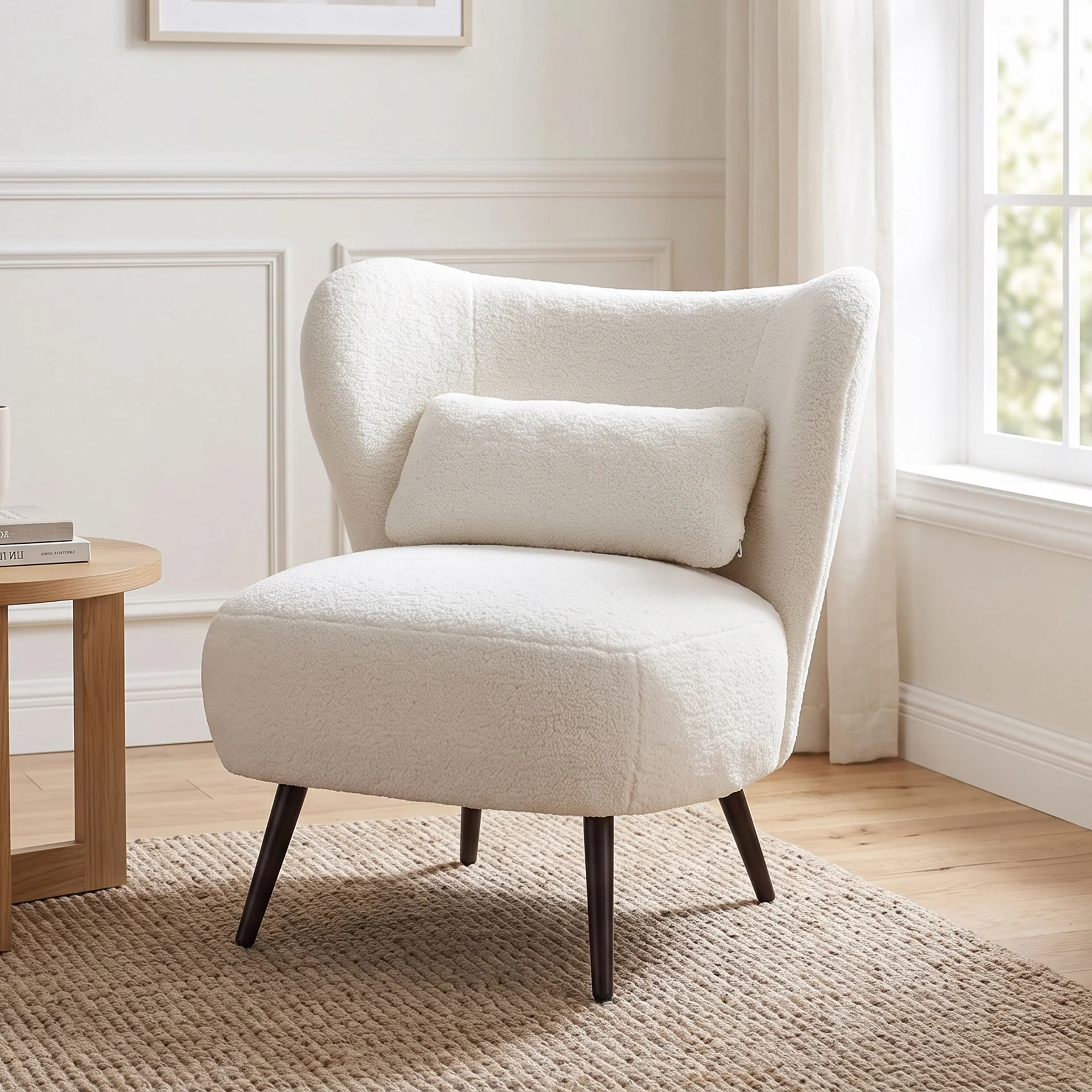 Nook Boucle Armchair - White - Image 4