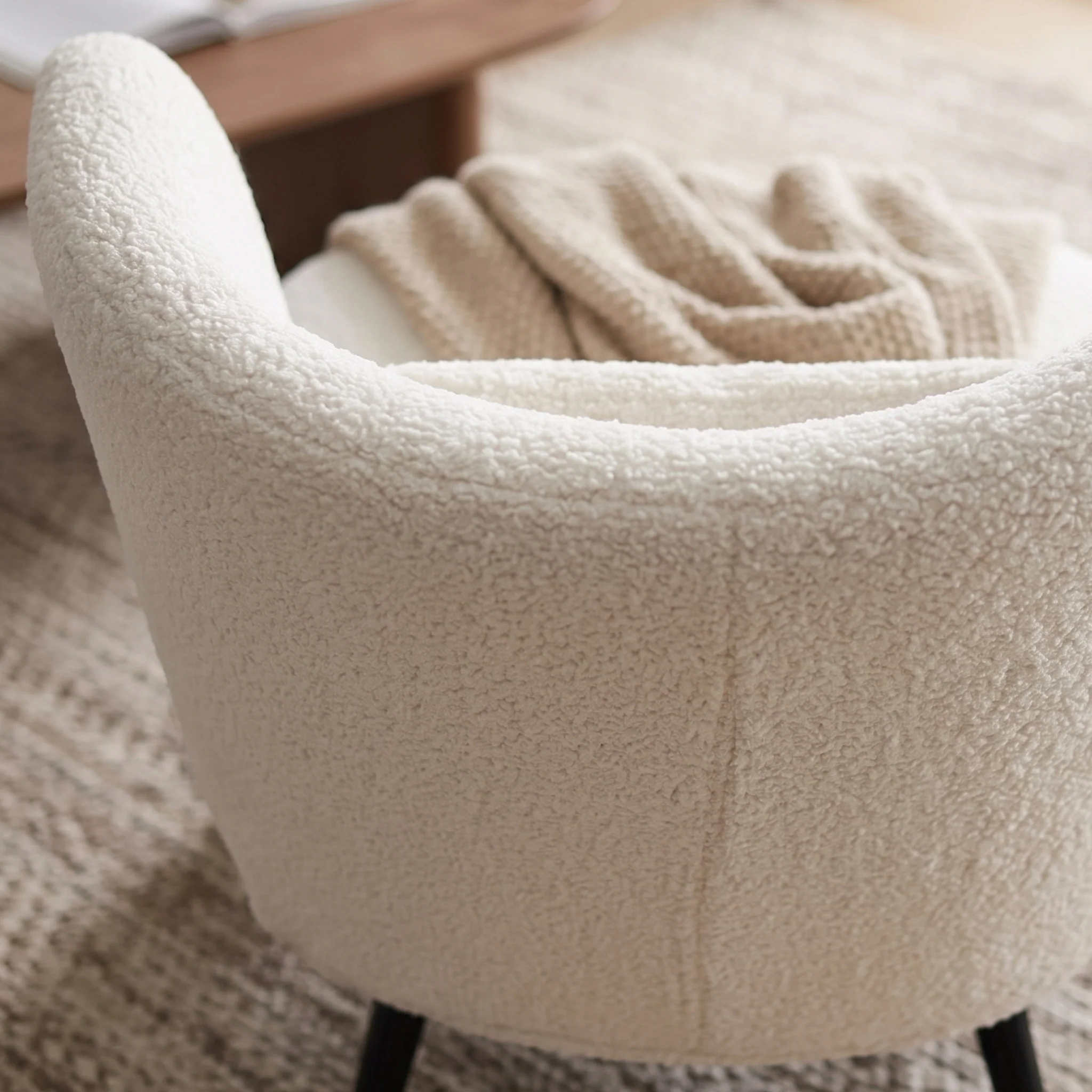 Nook Boucle Armchair - White - Image 5