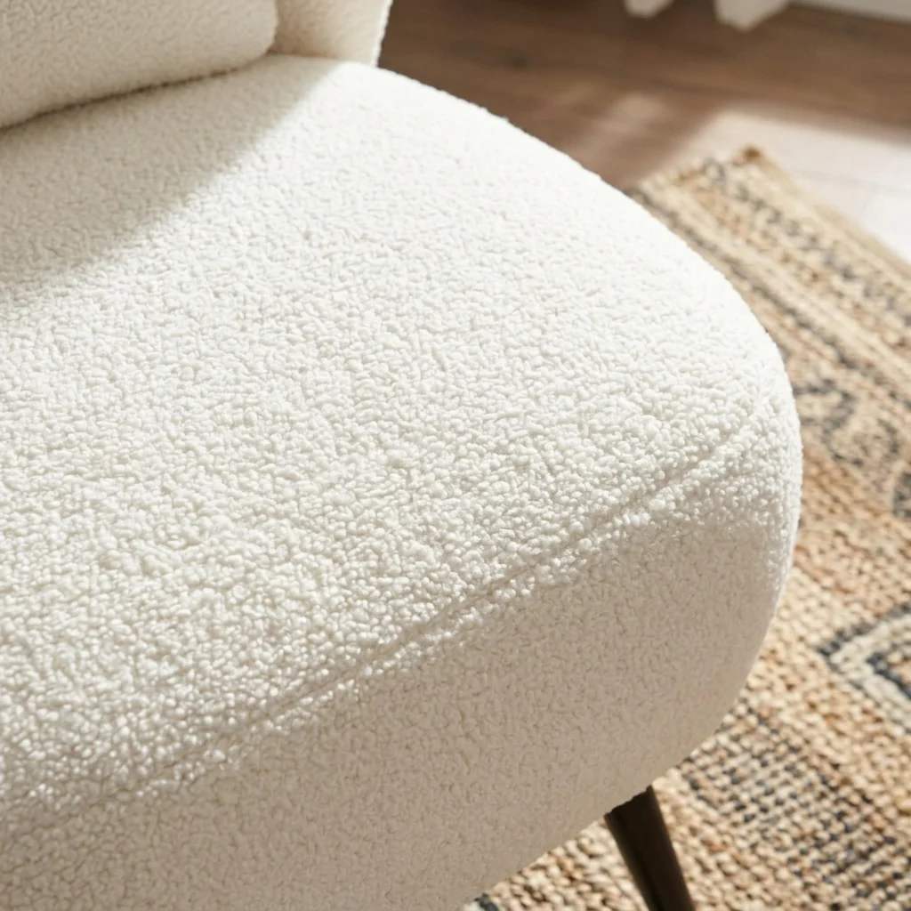 Nook Boucle Armchair - White - Image 6